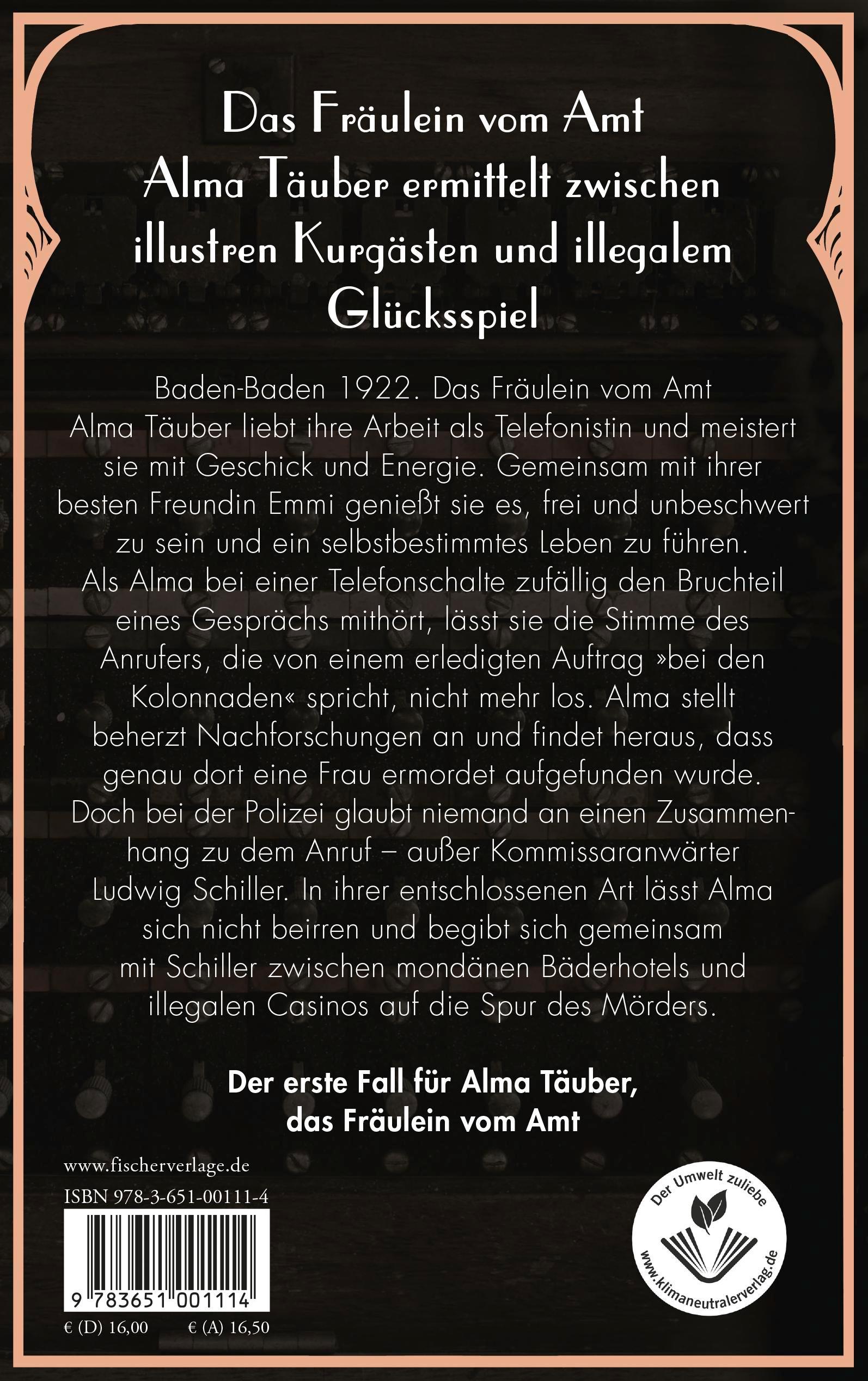 Rückseitencover Fräulein vom Amt - Die Nachricht des Mörders