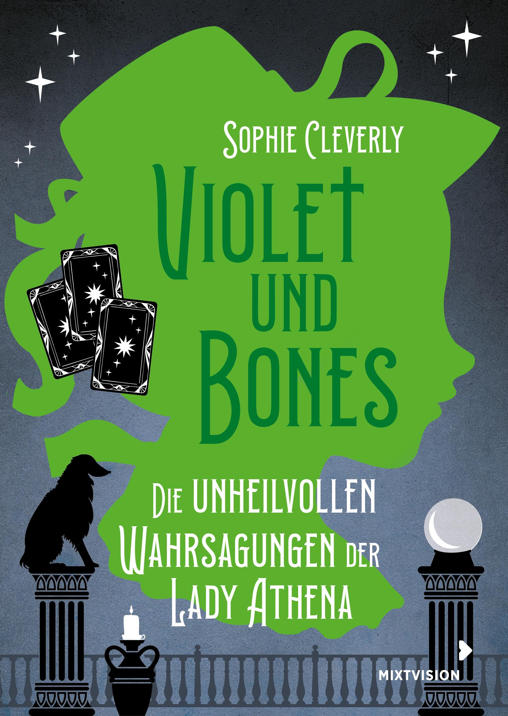 Vorderes Coverbild Violet und Bones Band 2 - Die unheilvollen Wahrsagungen der Lady Athena