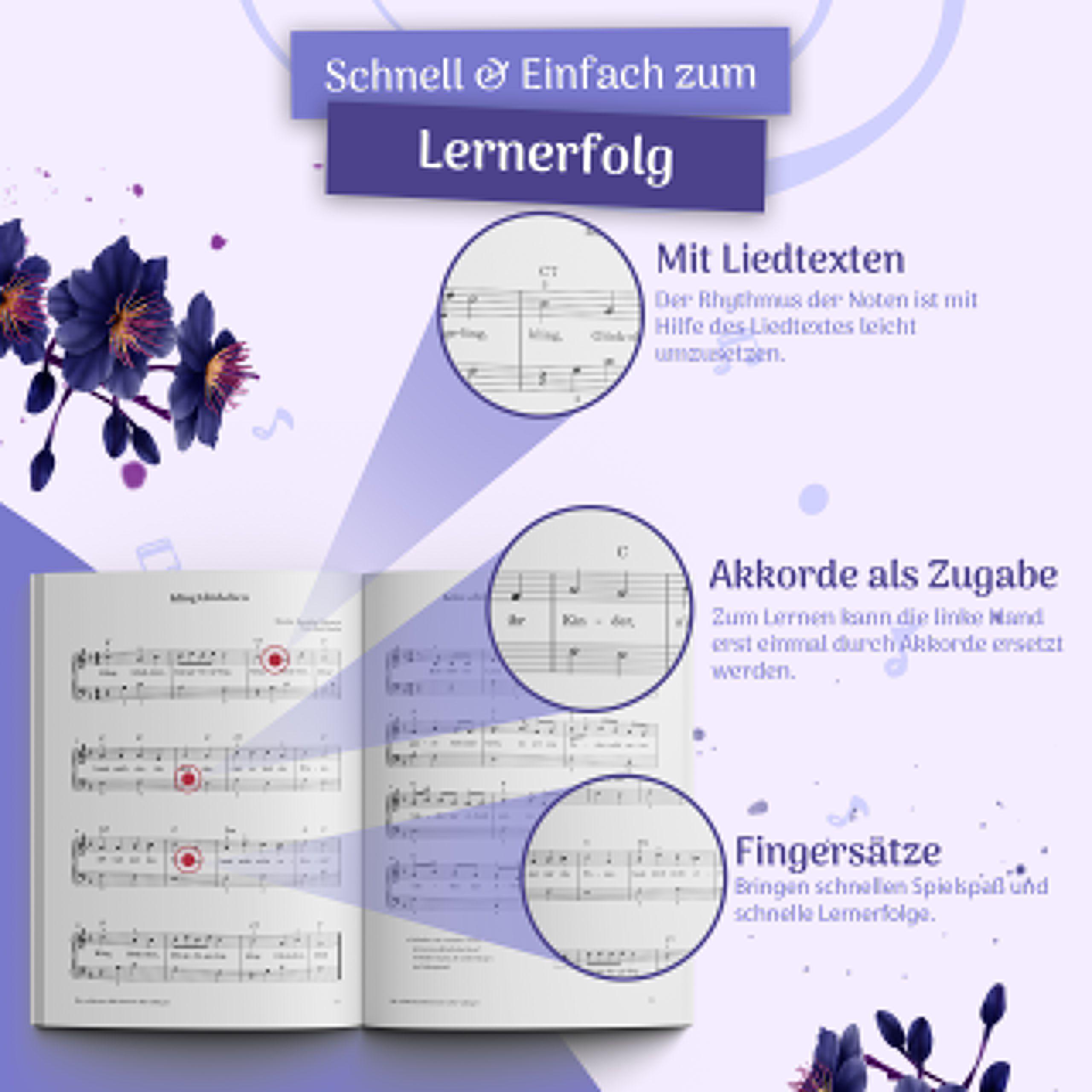 Beispielinhalt (Bild) Die schönsten Klaviernoten für Anfänger