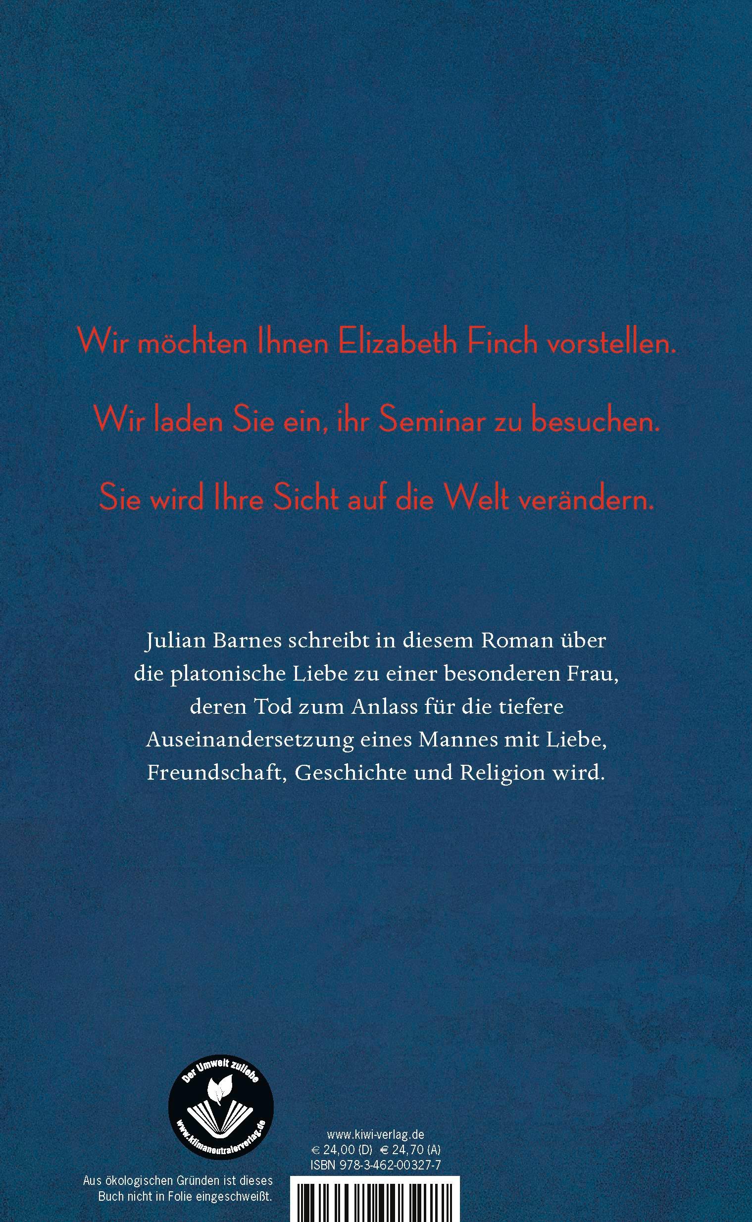 Rückseitencover Elizabeth Finch