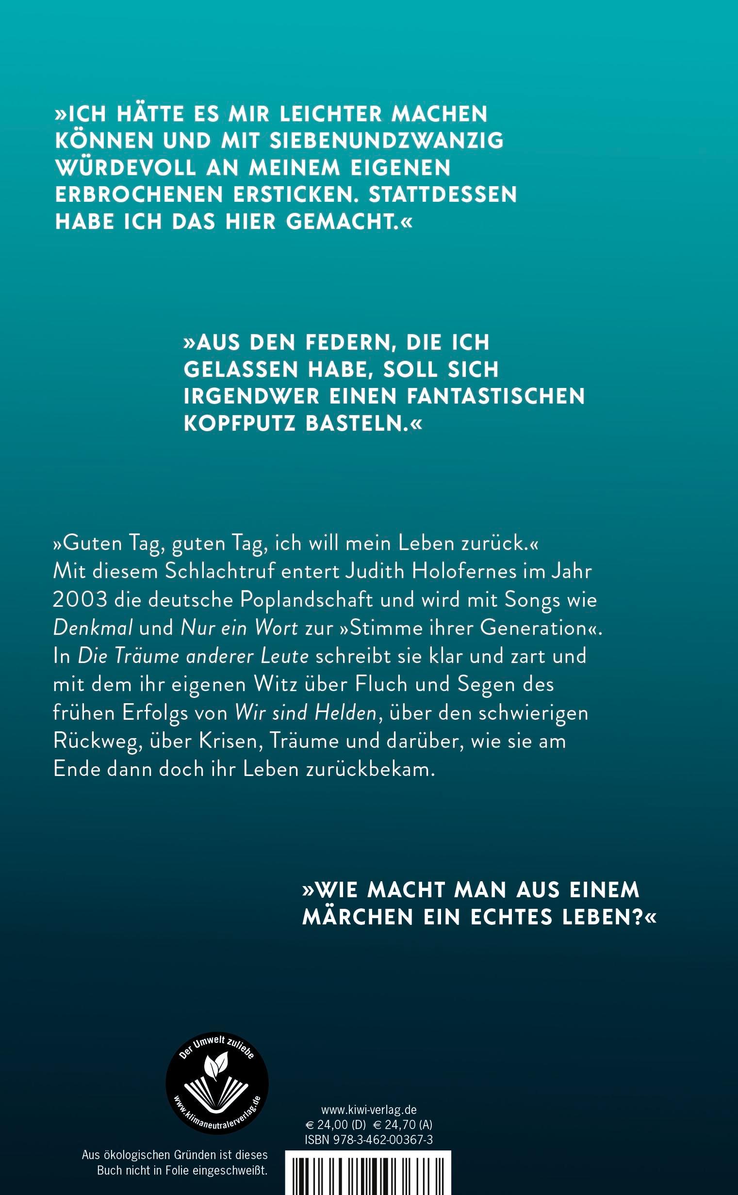 Rückseitencover Die Träume anderer Leute