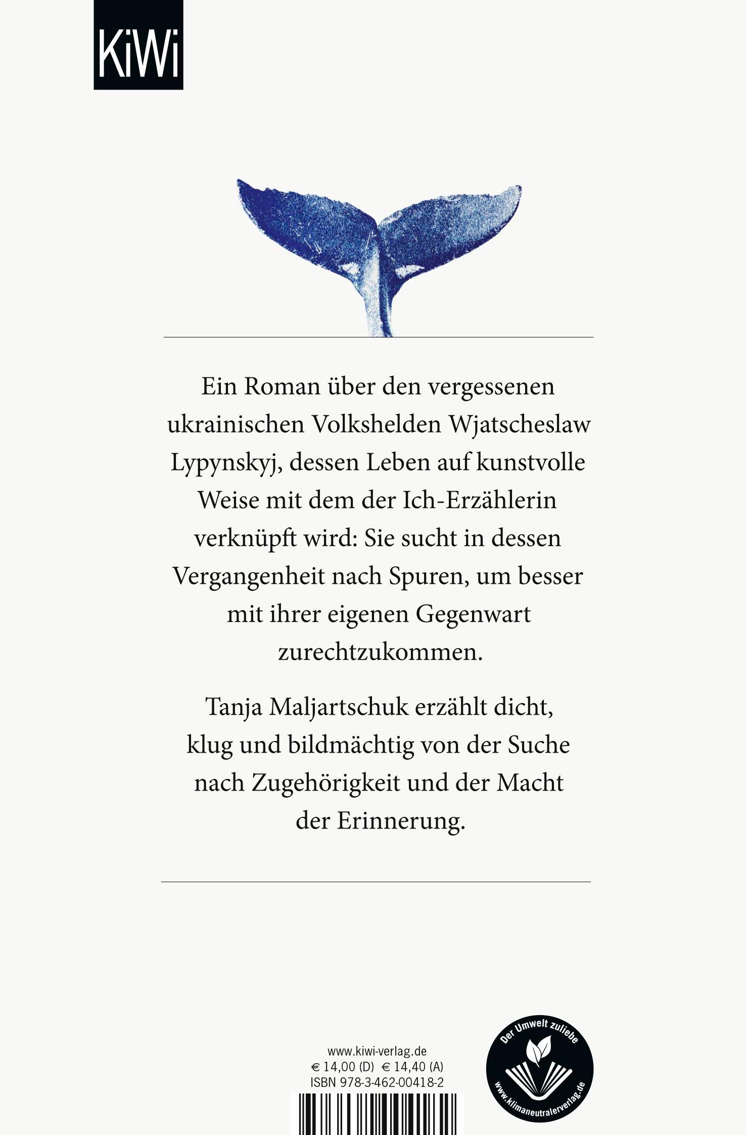 Rückseitencover Blauwal der Erinnerung