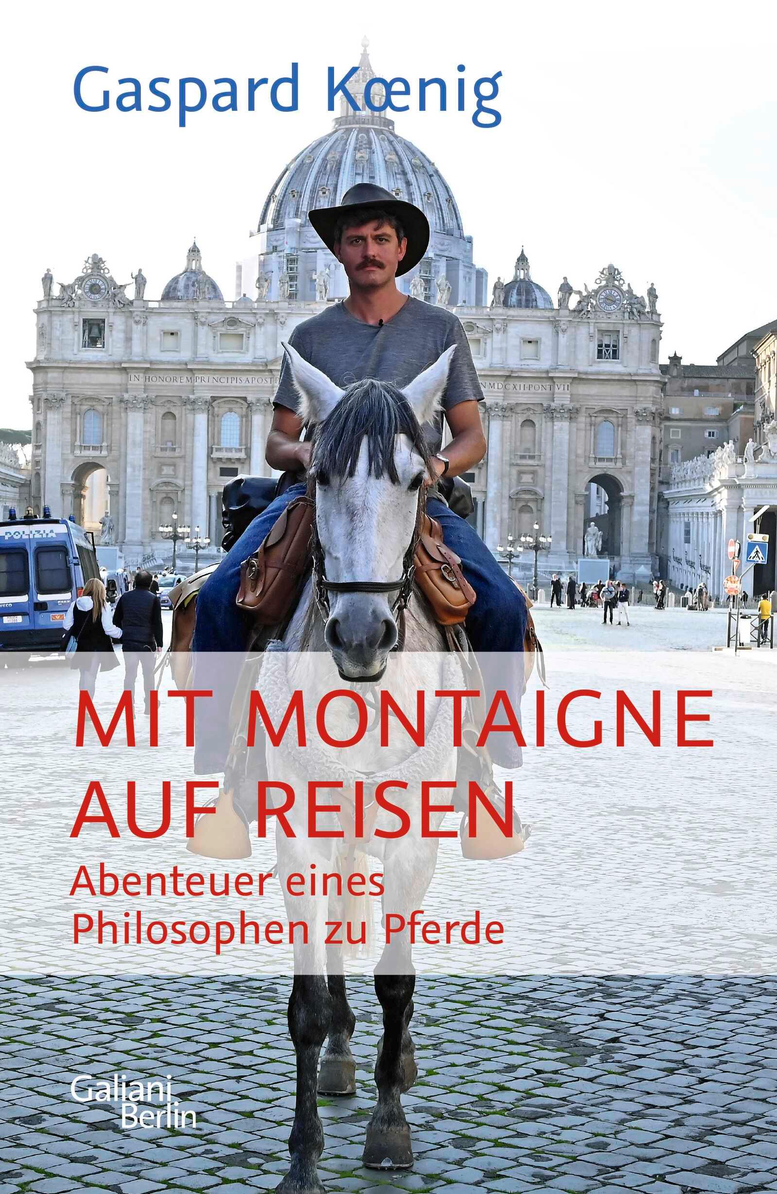 Vorderes Coverbild Mit Montaigne auf Reisen