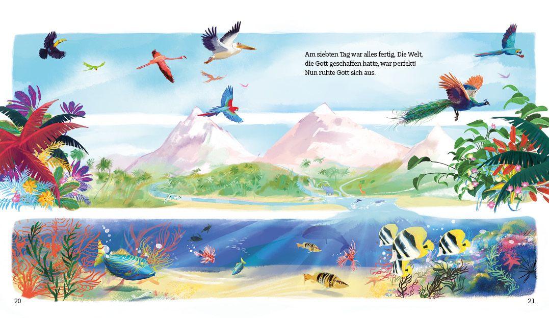 Beispielinhalt (Bild) Meine erste Kinderbibel zum Selberlesen