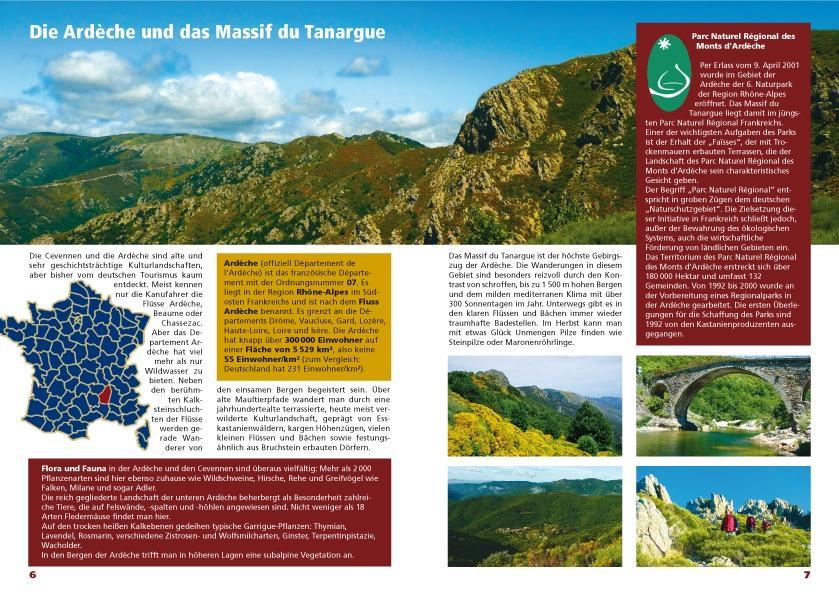 Beispielinhalt (Bild) Die wilden Berge der Ardèche-alle Wanderungen mit GPS-Track zum Download