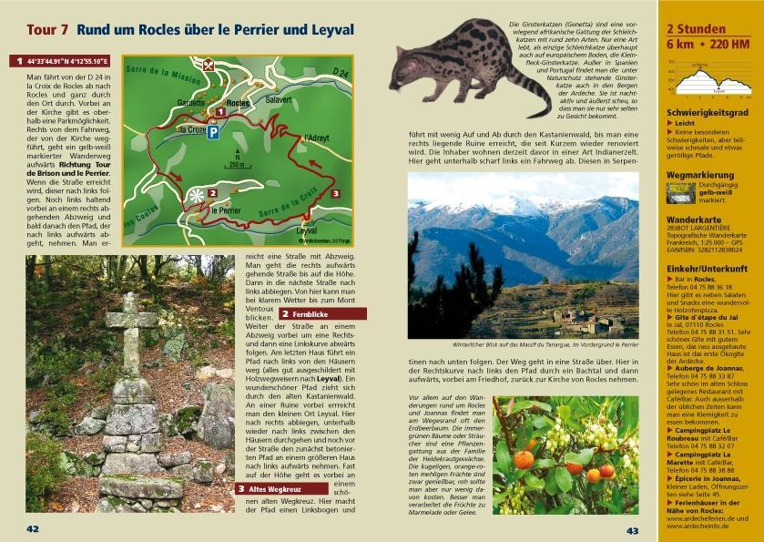 Beispielinhalt (Bild) Die wilden Berge der Ardèche-alle Wanderungen mit GPS-Track zum Download