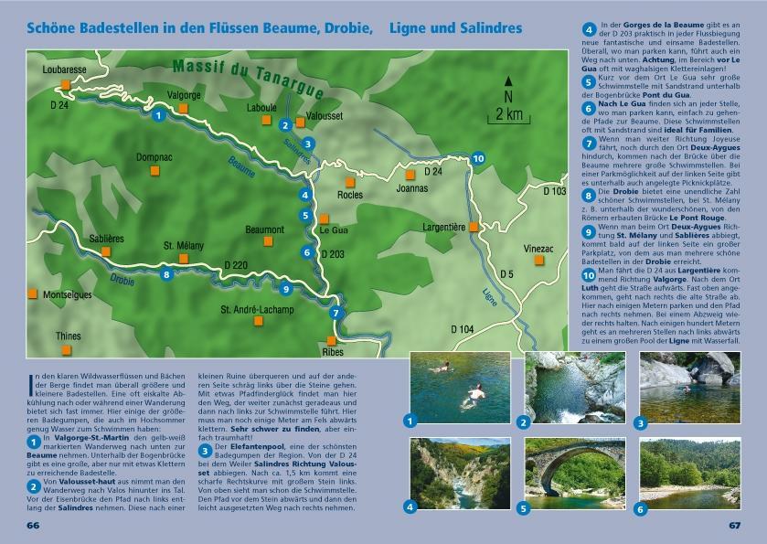 Beispielinhalt (Bild) Die wilden Berge der Ardèche-alle Wanderungen mit GPS-Track zum Download