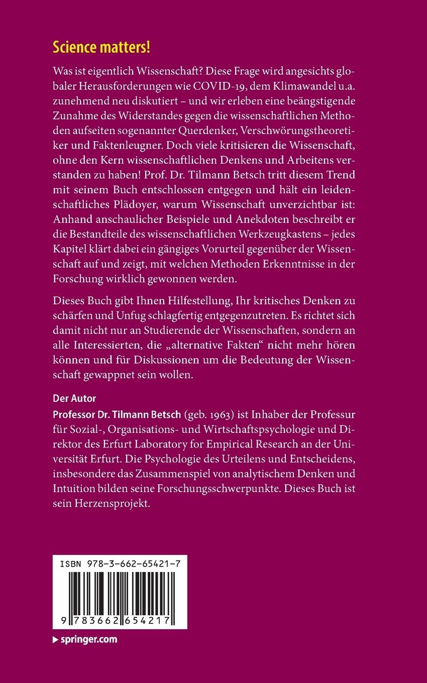 Rückseitencover Science matters!