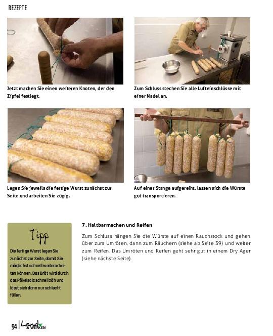 Beispielinhalt (Bild) Wildwurst selber machen: Brat-, Roh- & Brühwurst