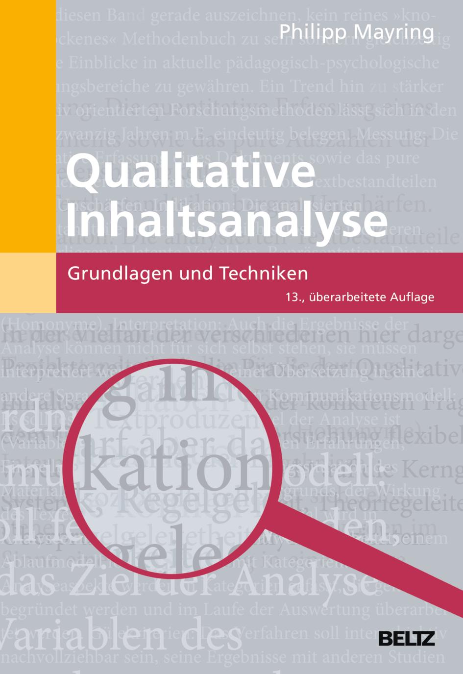 Vorderes Coverbild Qualitative Inhaltsanalyse