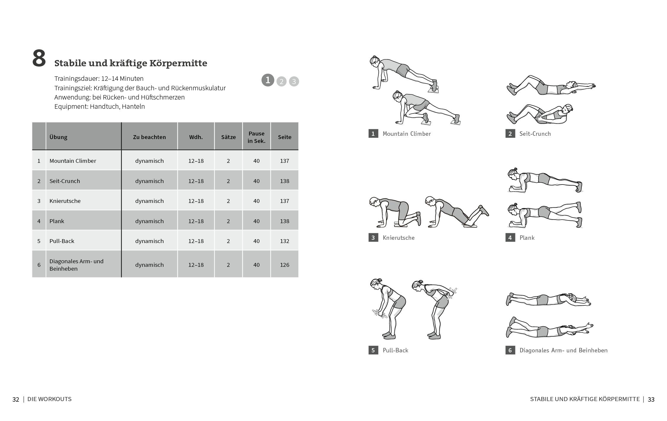 Beispielinhalt (Bild) 50 Workouts - Raus aus der Schmerzfalle