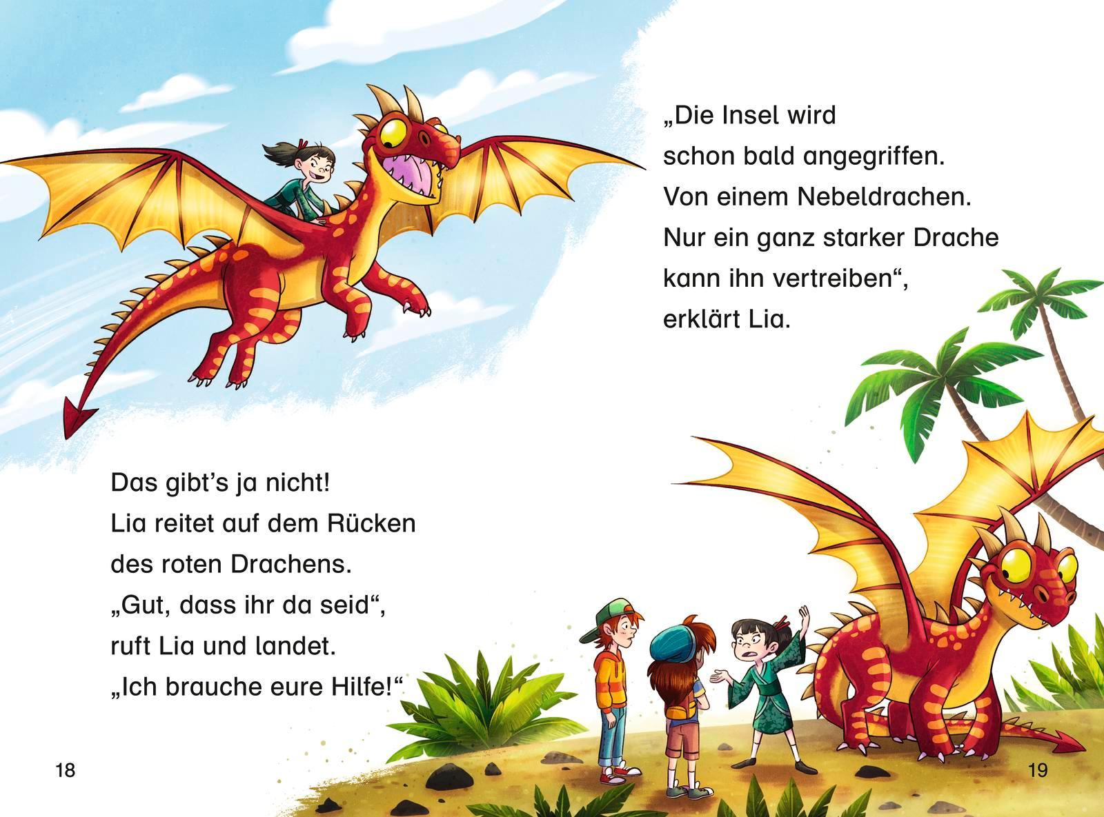 Beispielinhalt (Bild) Duden Leseprofi - Das Geheimnis der Dracheninsel, 1. Klasse