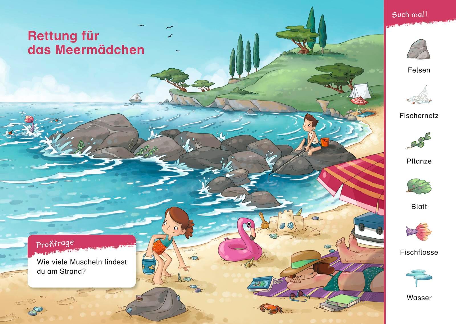 Beispielinhalt (Bild) Duden Leseprofi - Mit Bildern lesen lernen: Abenteuer mit dem Meermädchen