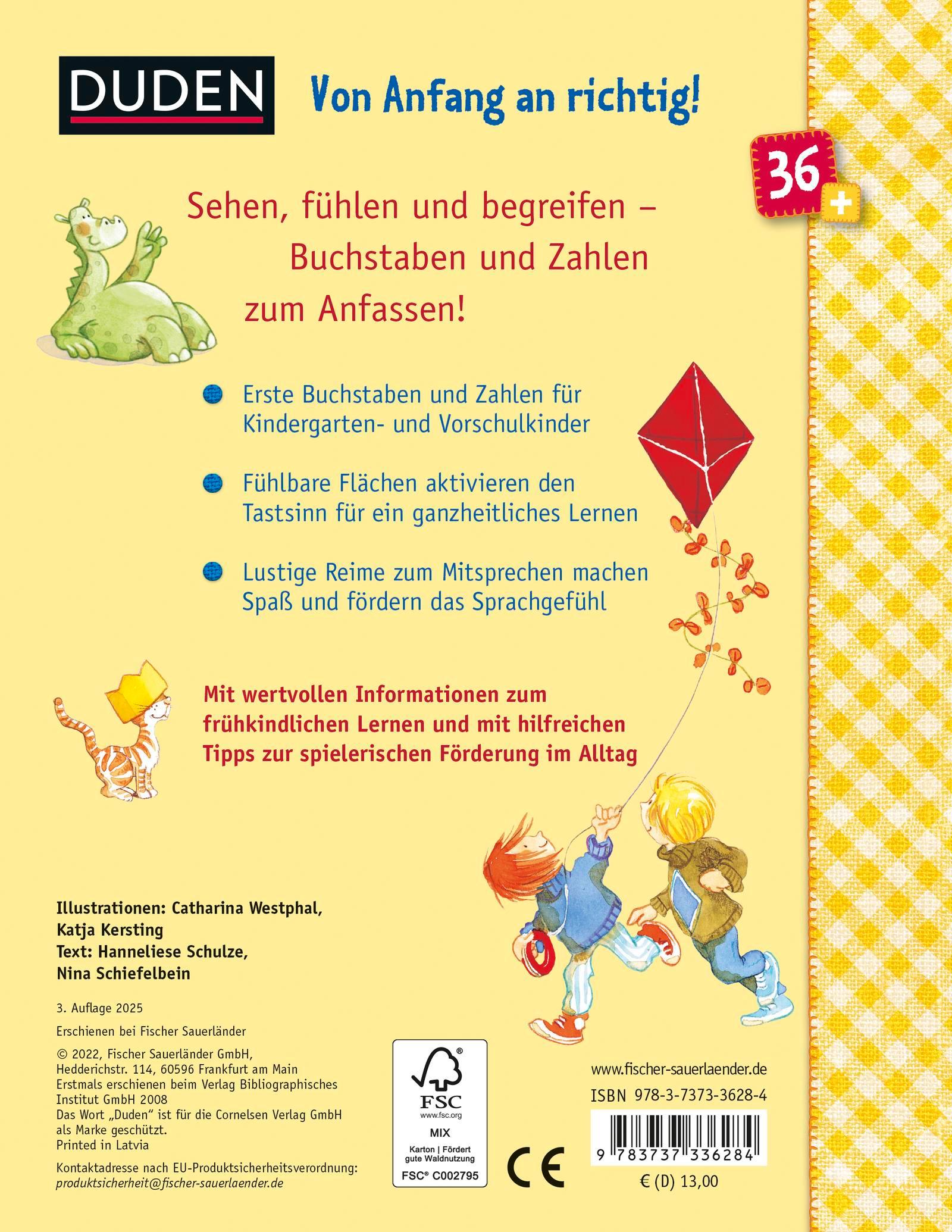 Rückseitencover Duden 36+: A bis Z und 1 bis 10
