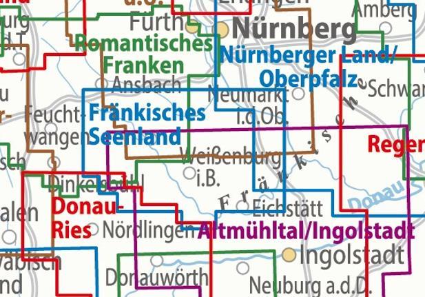 Beispielinhalt (Bild) ADFC-Regionalkarte Fränkisches Seenland, 1:50.000, mit Tagestourenvorschlägen, reiß- und wetterfest, E-Bike-geeignet, GPS-Tracks Download