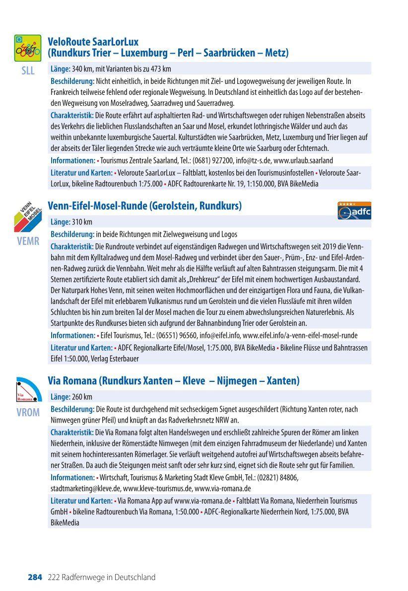 Beispielinhalt (Bild) ADFC-Ratgeber 260 Radfernwege in Deutschland