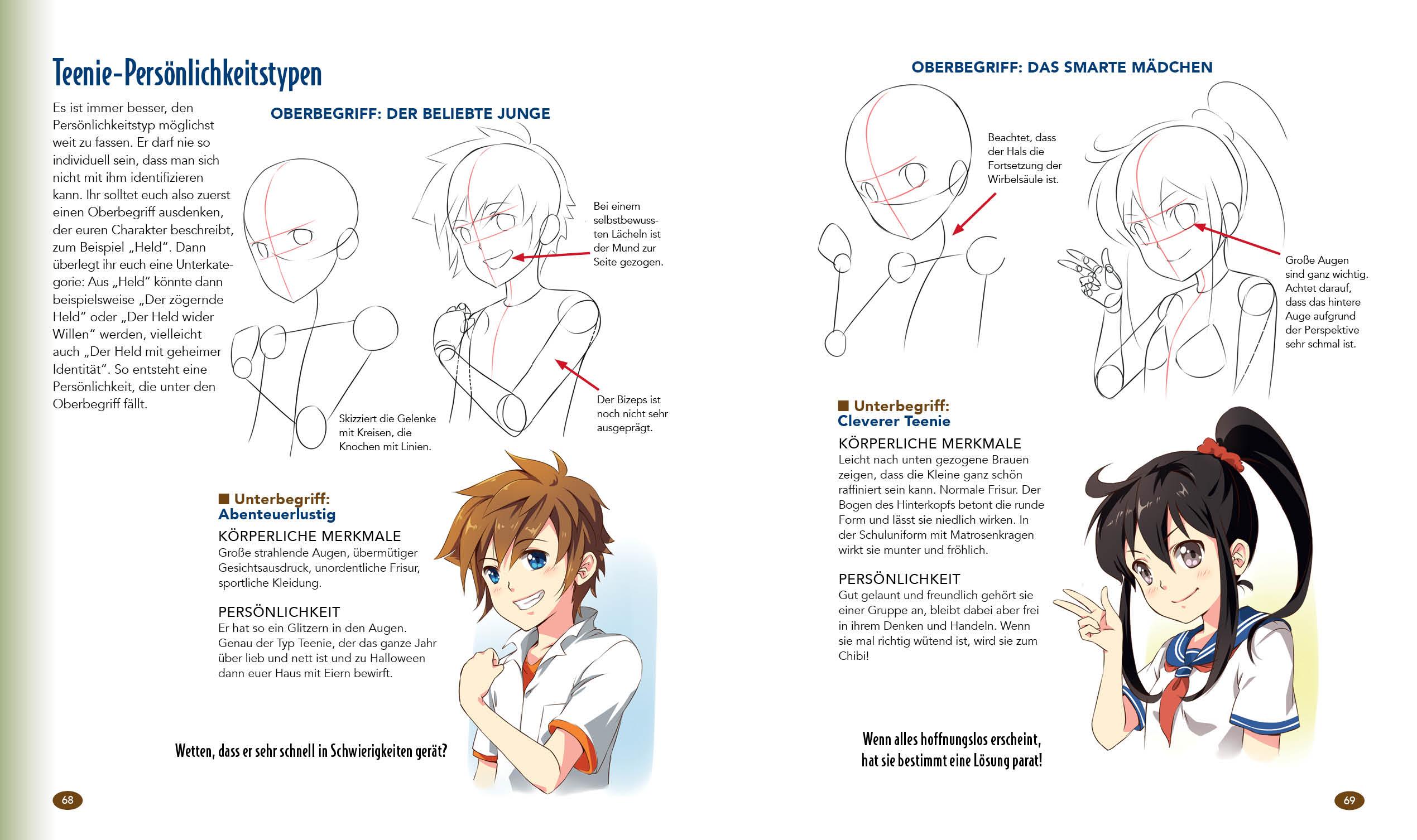 Beispielinhalt (Bild) Dein ultimativer Manga-Anime-Zeichenkurs