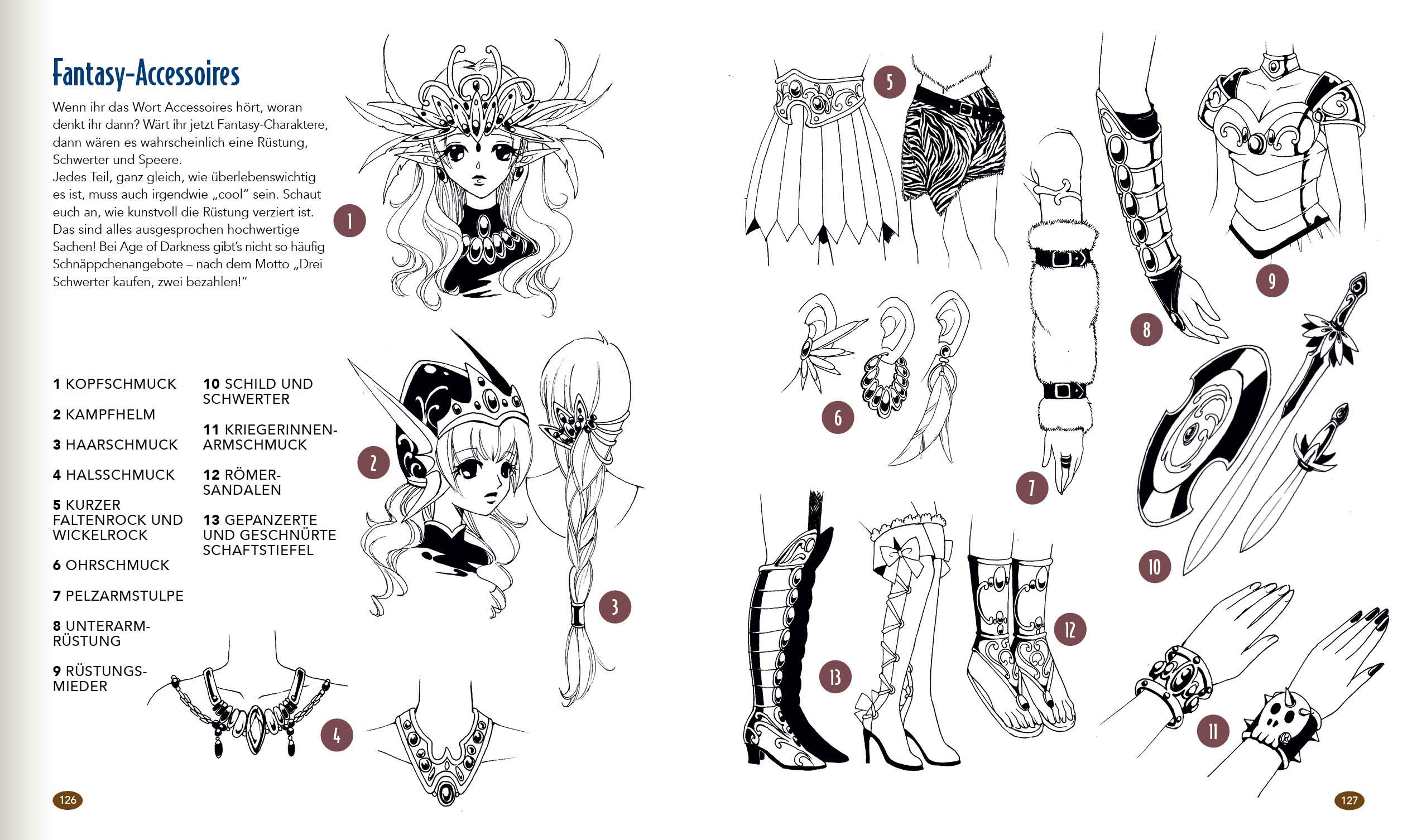 Beispielinhalt (Bild) Dein ultimativer Manga-Anime-Zeichenkurs