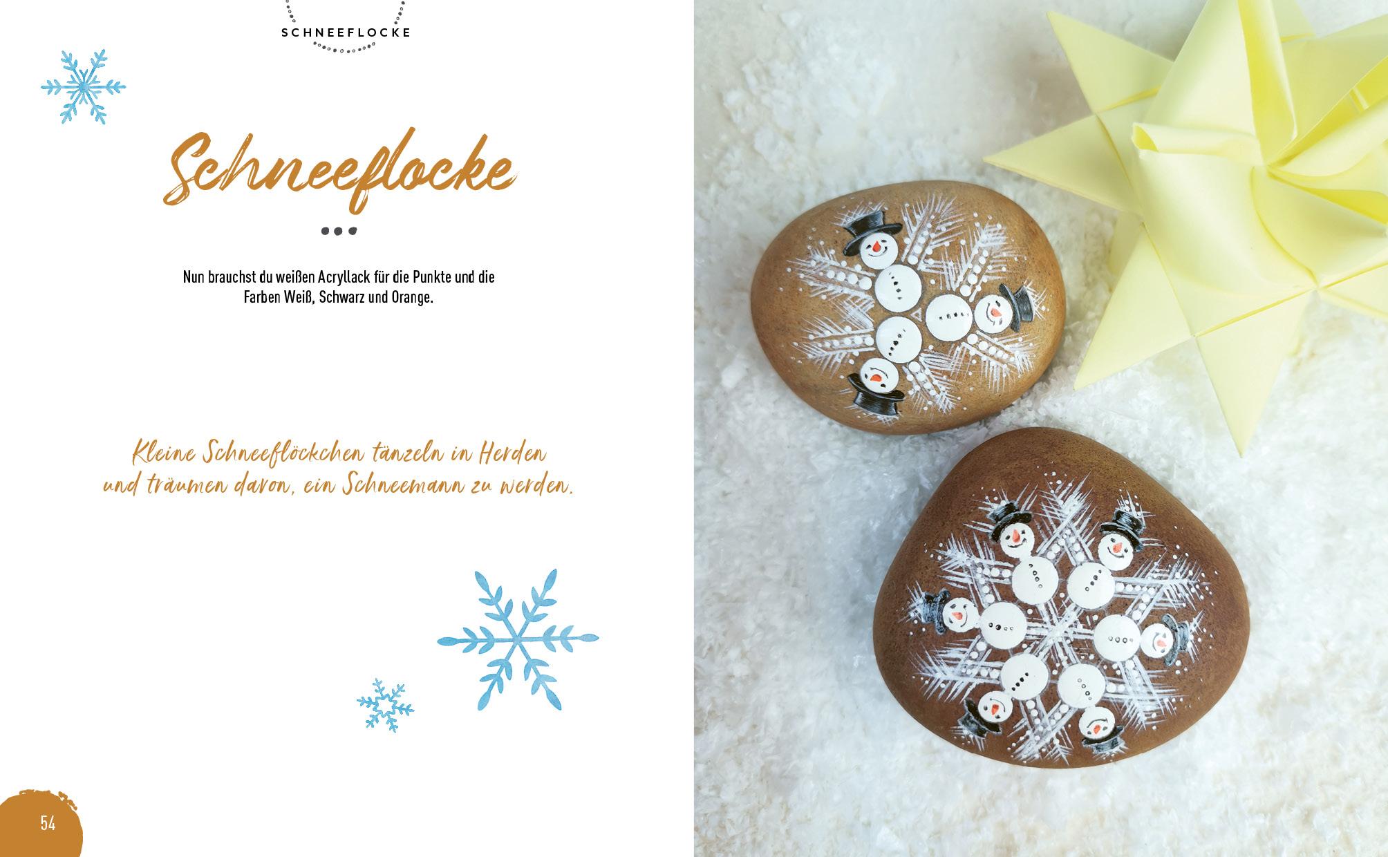 Beispielinhalt (Bild) Weihnachts- und Wichtelsteine malen