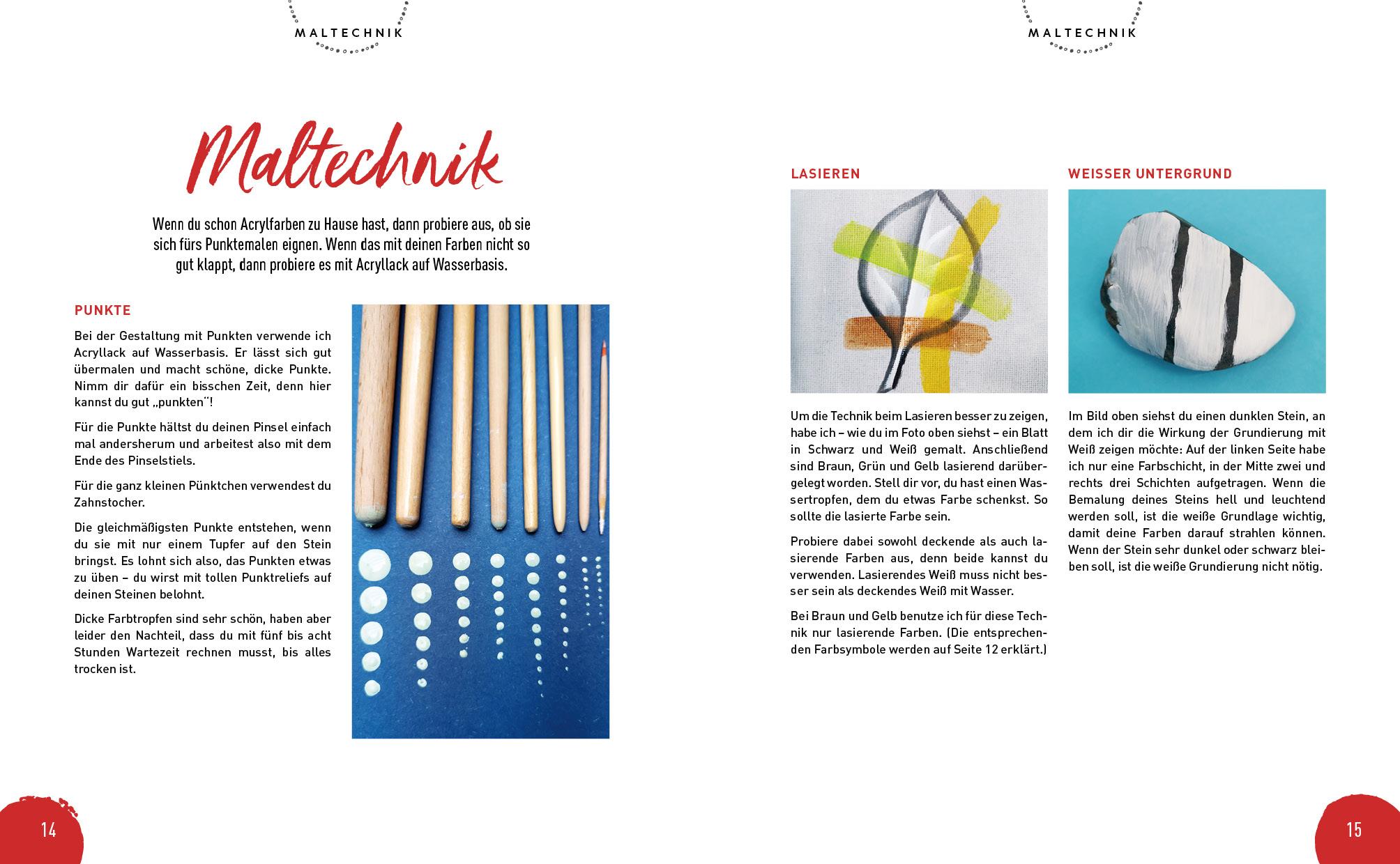 Beispielinhalt (Bild) Weihnachts- und Wichtelsteine malen