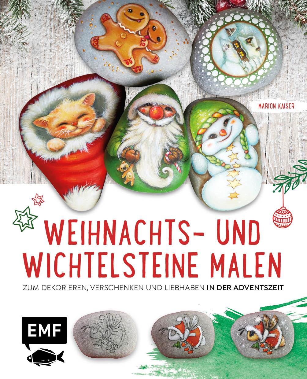 Vorderes Coverbild Weihnachts- und Wichtelsteine malen