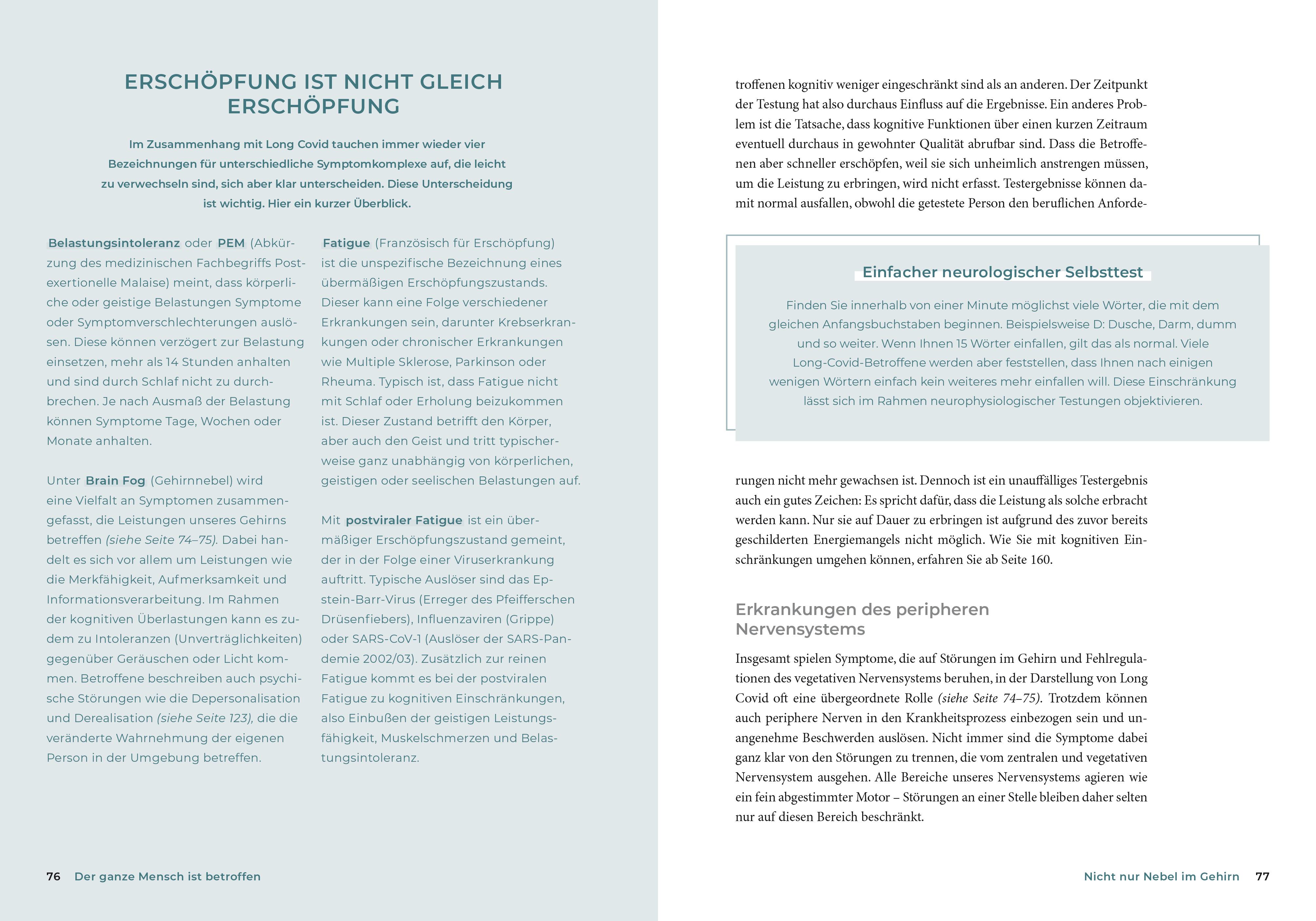 Beispielinhalt (Bild) Long Covid - Wege zu neuer Stärke