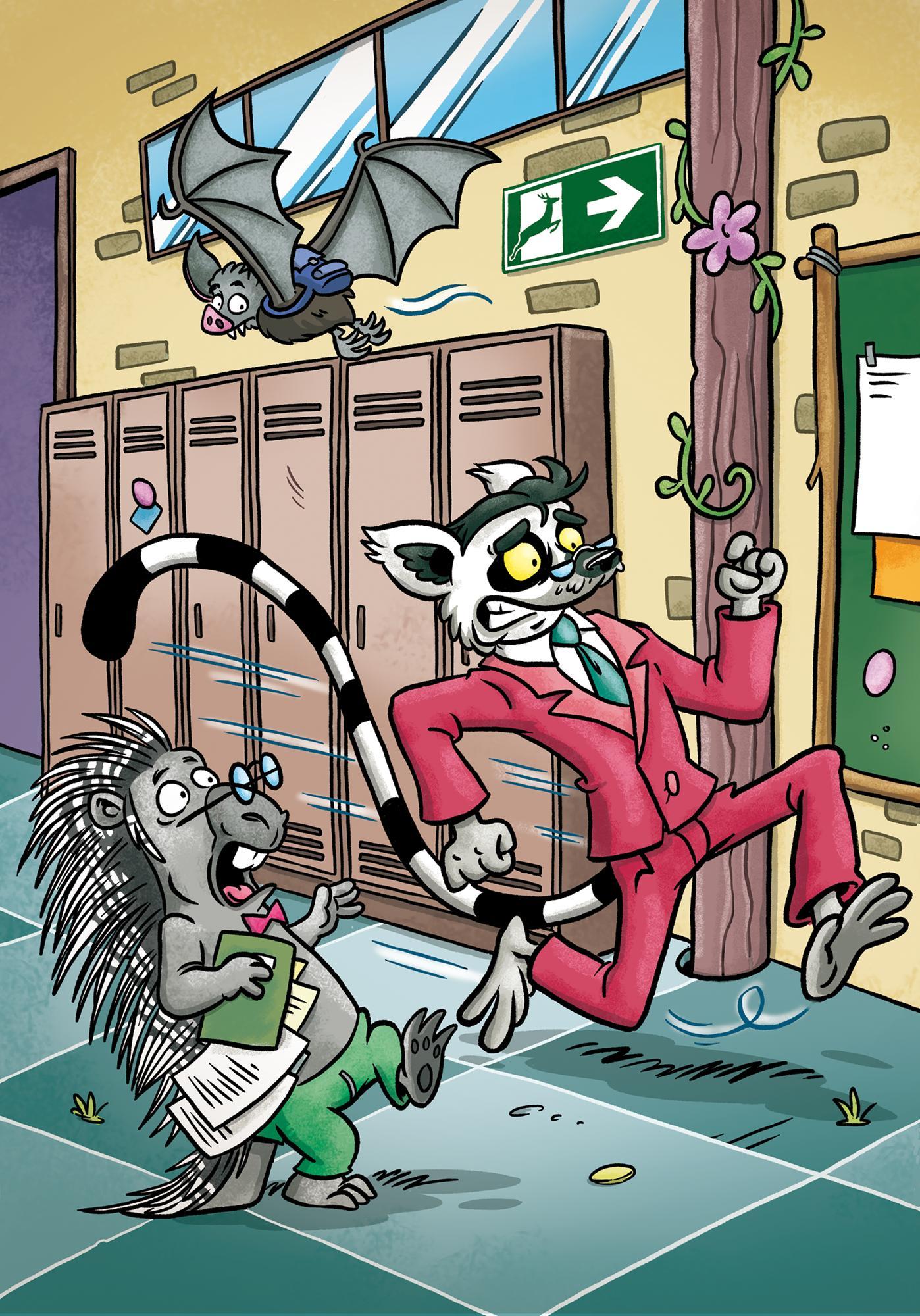 Beispielinhalt (Bild) Die höchstfamose Zoo-Schule  - Tierisch-lustige Vorlesegeschichte für die erste Klasse