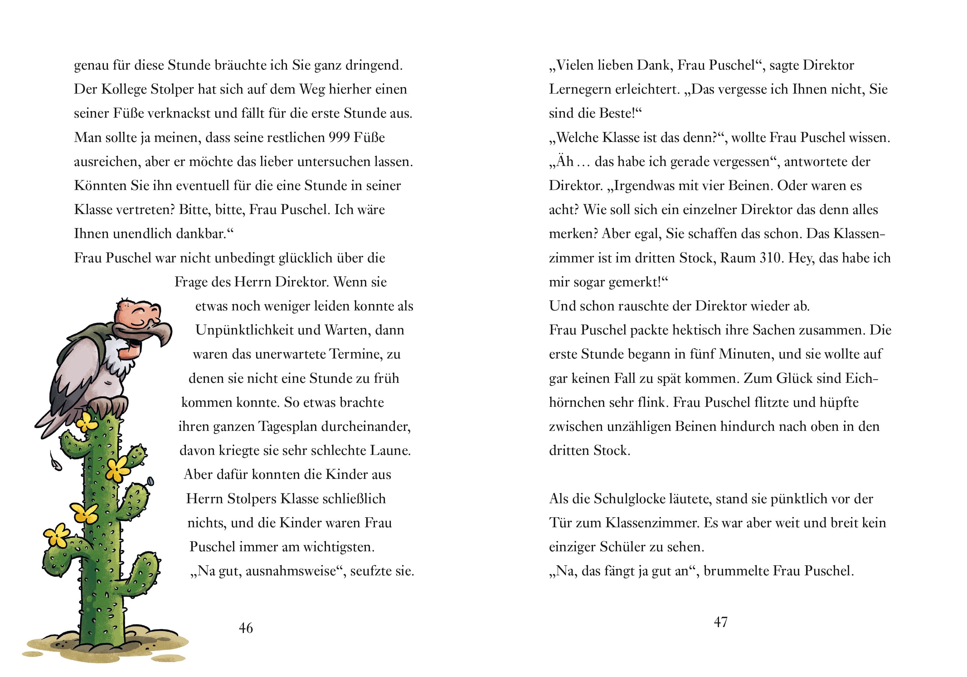 Beispielinhalt (Bild) Die höchstfamose Zoo-Schule  - Tierisch-lustige Vorlesegeschichte für die erste Klasse