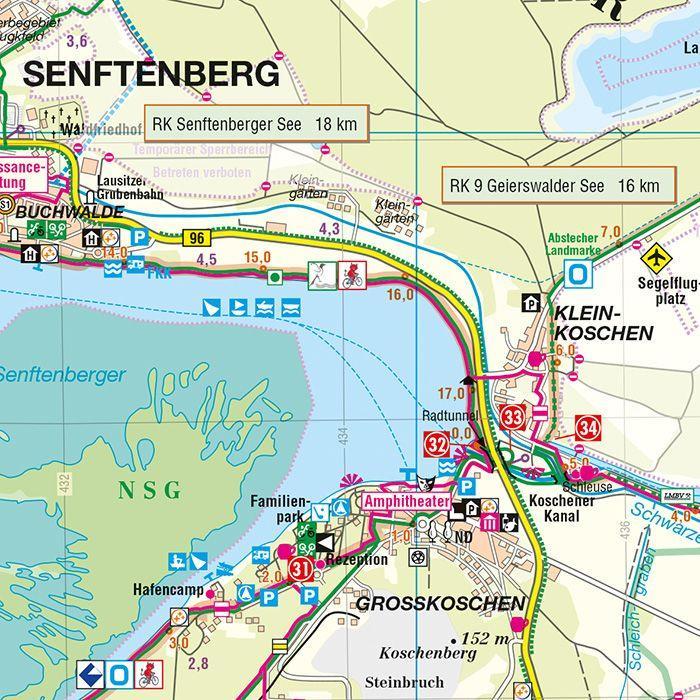 Beispielinhalt (Bild) Senftenberger See und Umgebung 1 : 50 000