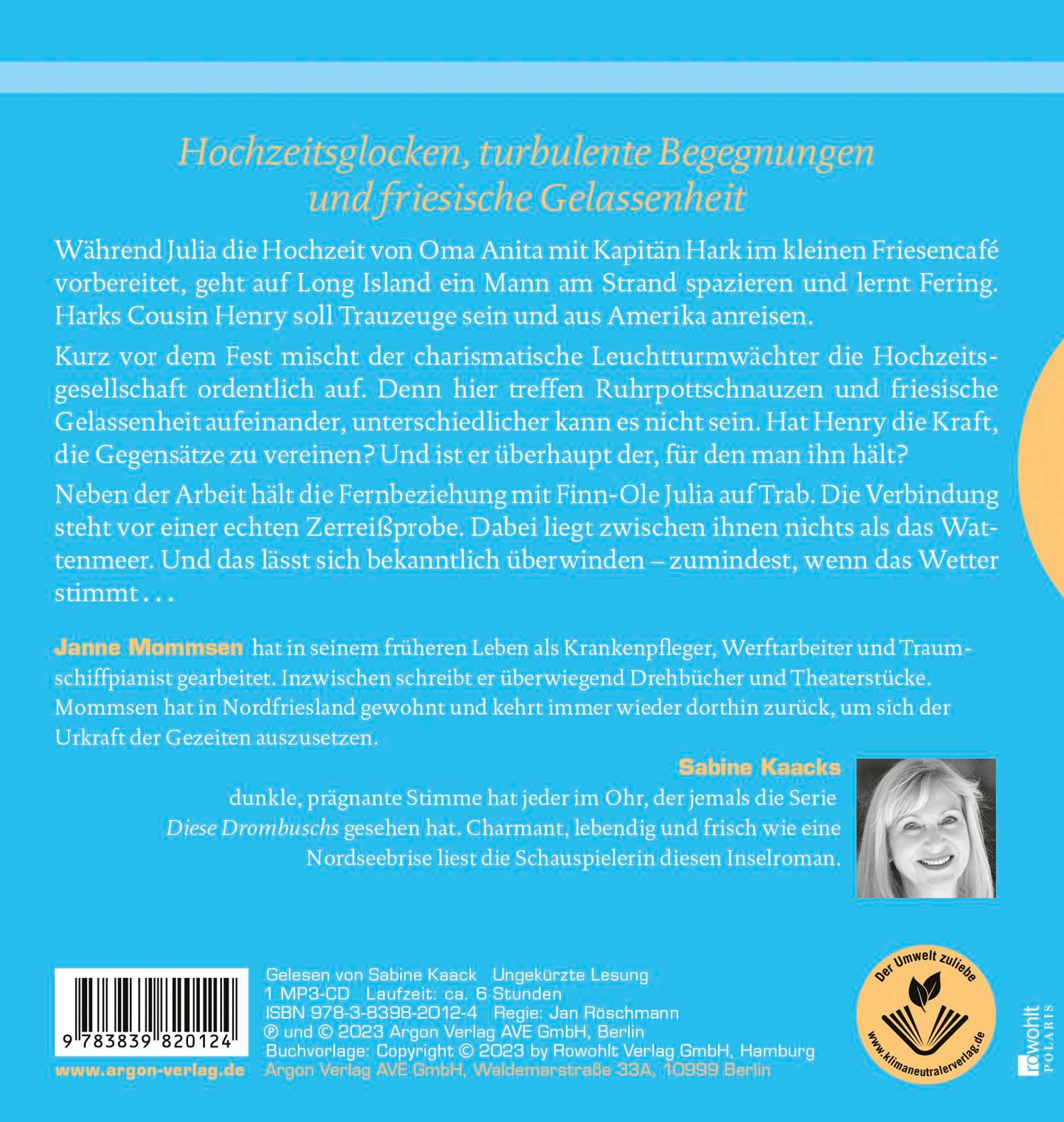 Rückseitencover Inselhochzeit im kleinen Friesencafé