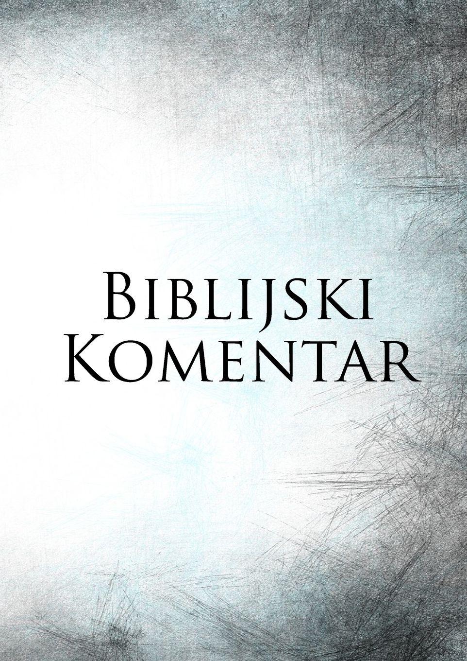 Vorderes Coverbild Biblijski Komentar