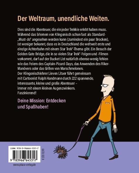 Rückseitencover Die Bucket List für Trekkies. 222 Dinge, die man als Star-Trek-Fan getan haben sollte