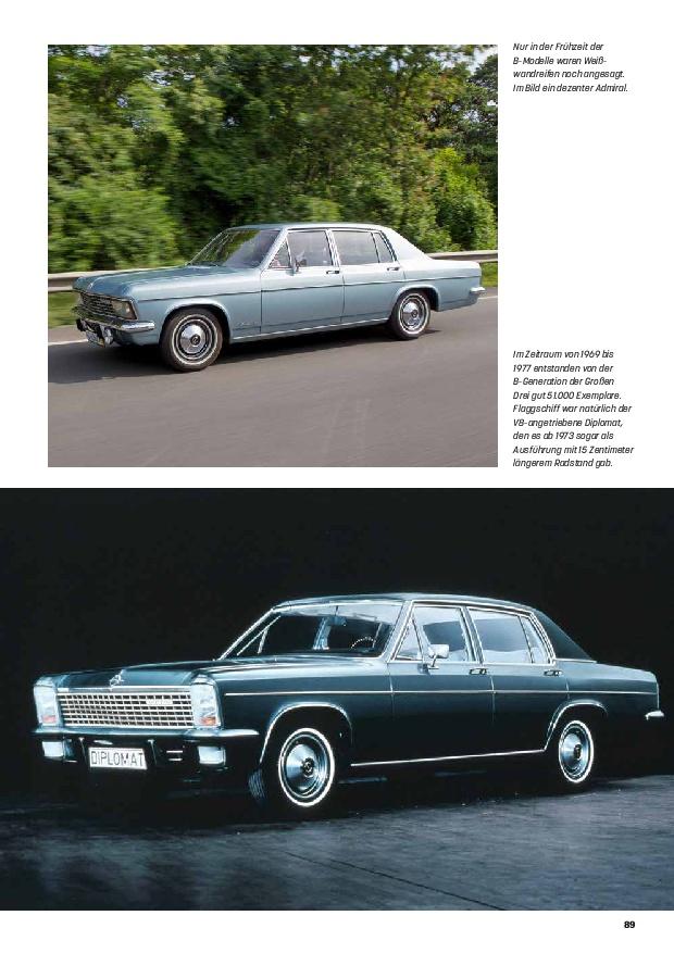 Beispielinhalt (Bild) Opel Kapitän, Admiral, Diplomat A & B - Die großen Drei aus Rüsselsheim