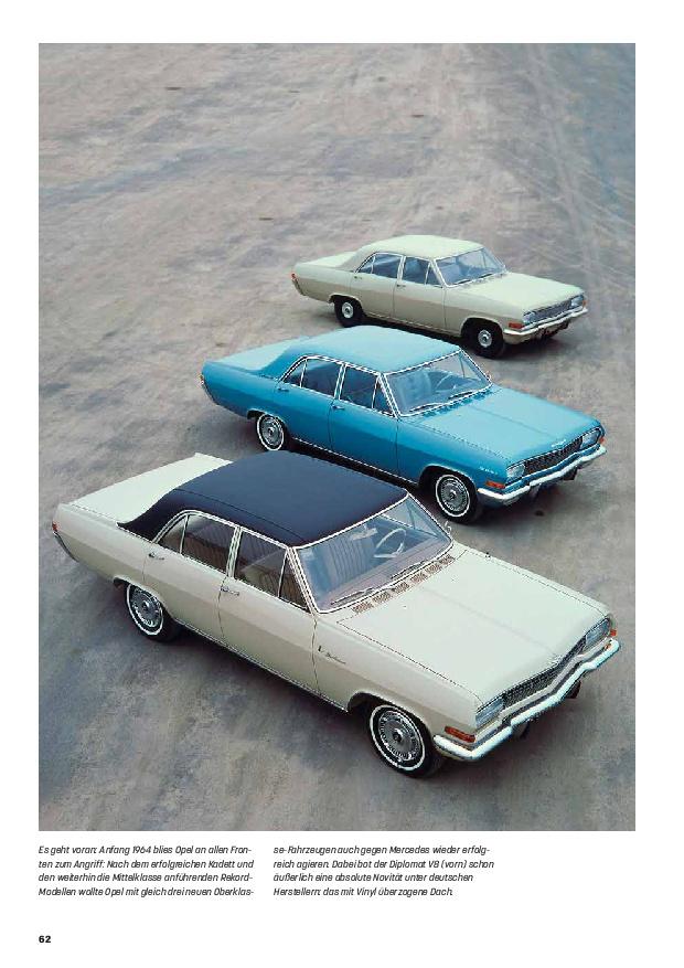 Beispielinhalt (Bild) Opel Kapitän, Admiral, Diplomat A & B - Die großen Drei aus Rüsselsheim