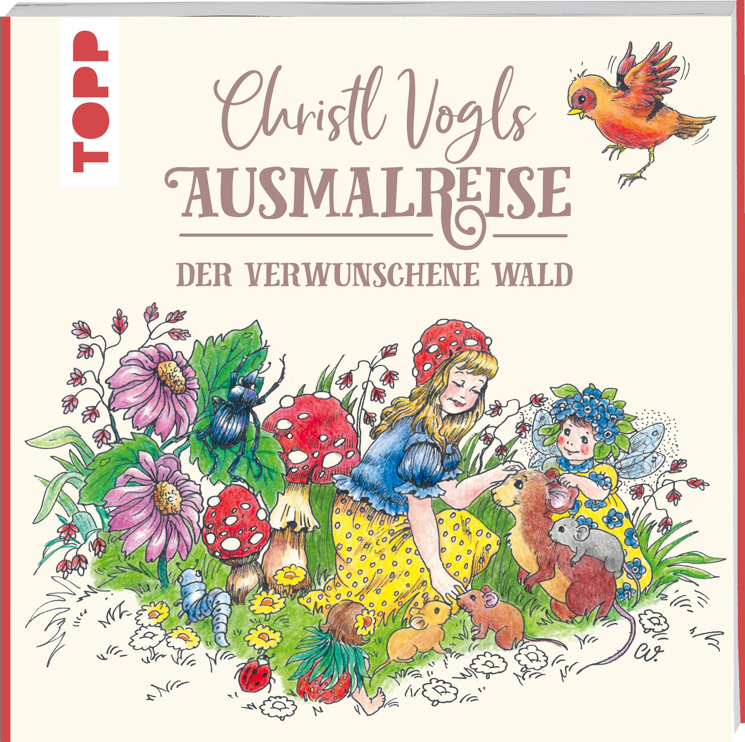 Vorderes Coverbild Christl Vogls Ausmalreise - Der verwunschene Wald
