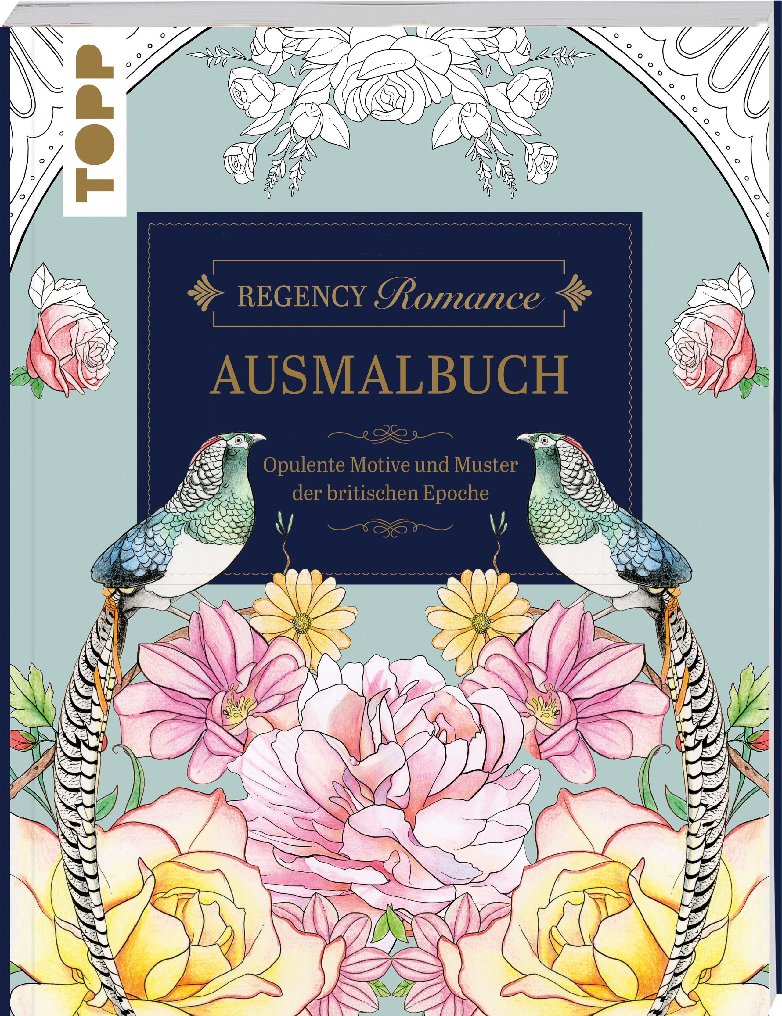 Vorderes Coverbild Regency Romance Ausmalbuch