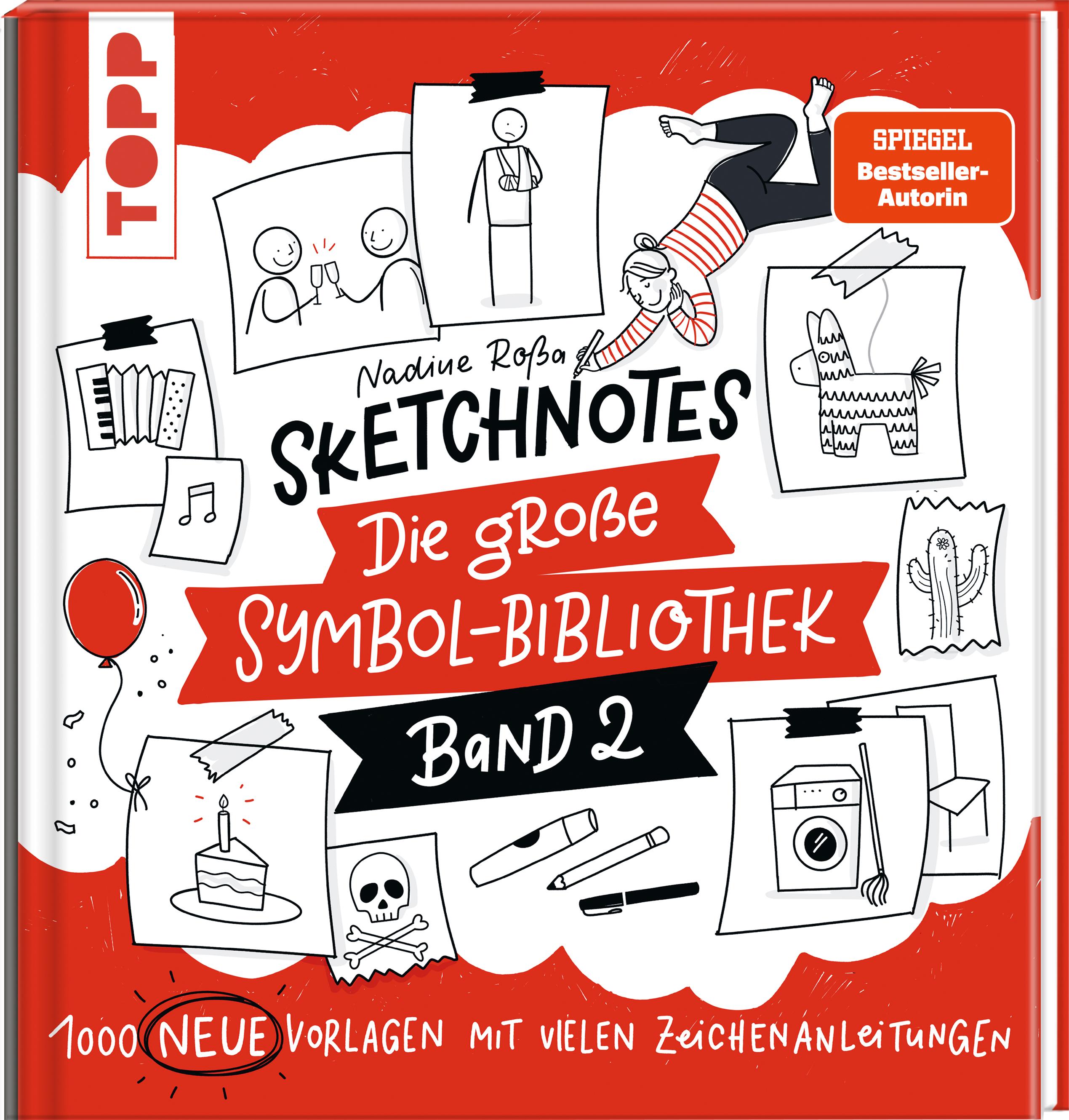 Vorderes Coverbild Sketchnotes. Die große Symbol-Bibliothek. Band 2.