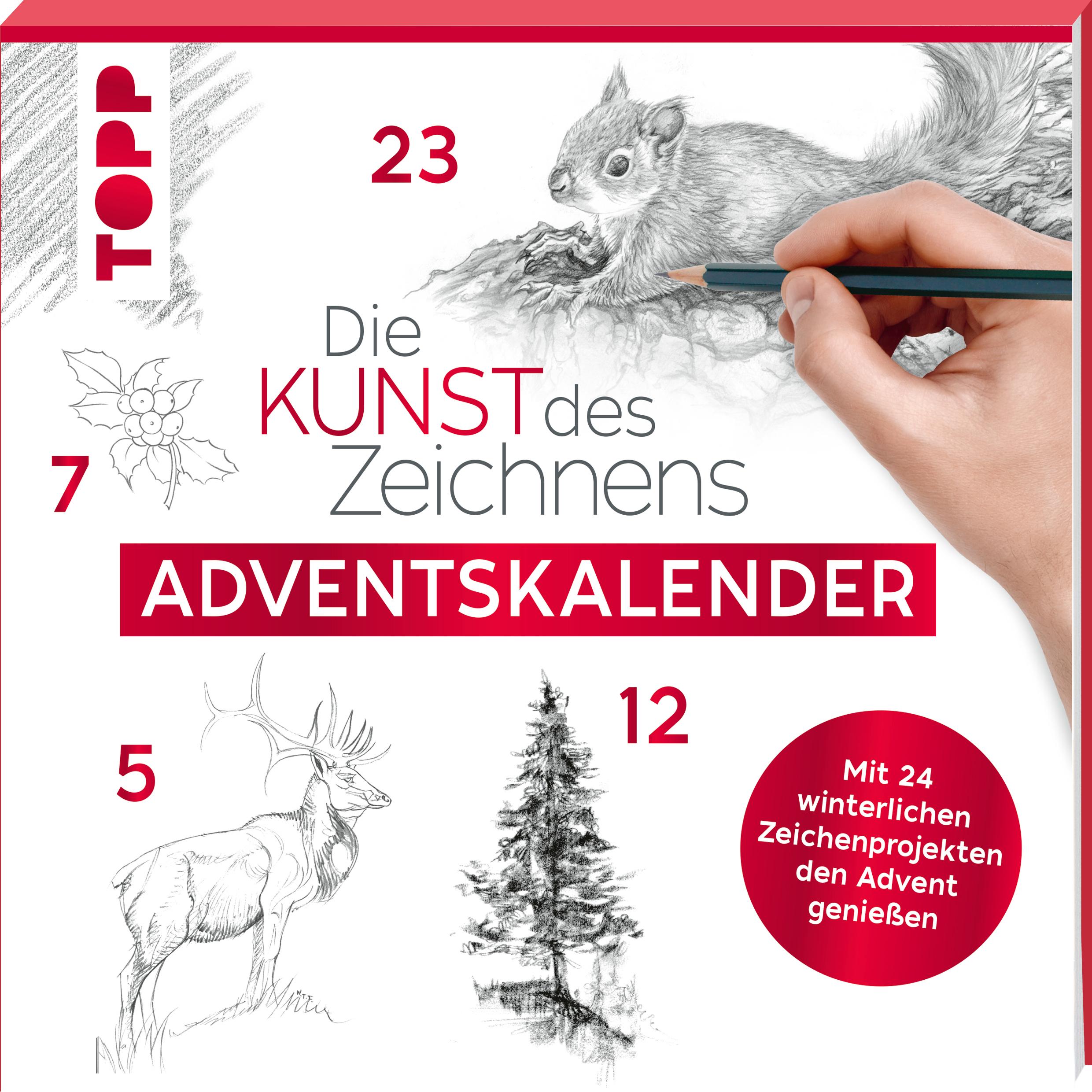Vorderes Coverbild Adventskalender Die Kunst des Zeichnens