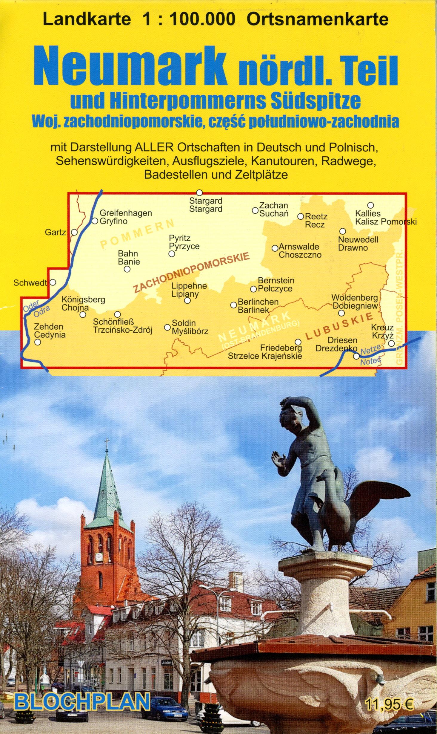 Vorderes Coverbild Landkarte Neumark - nördlicher Teil
