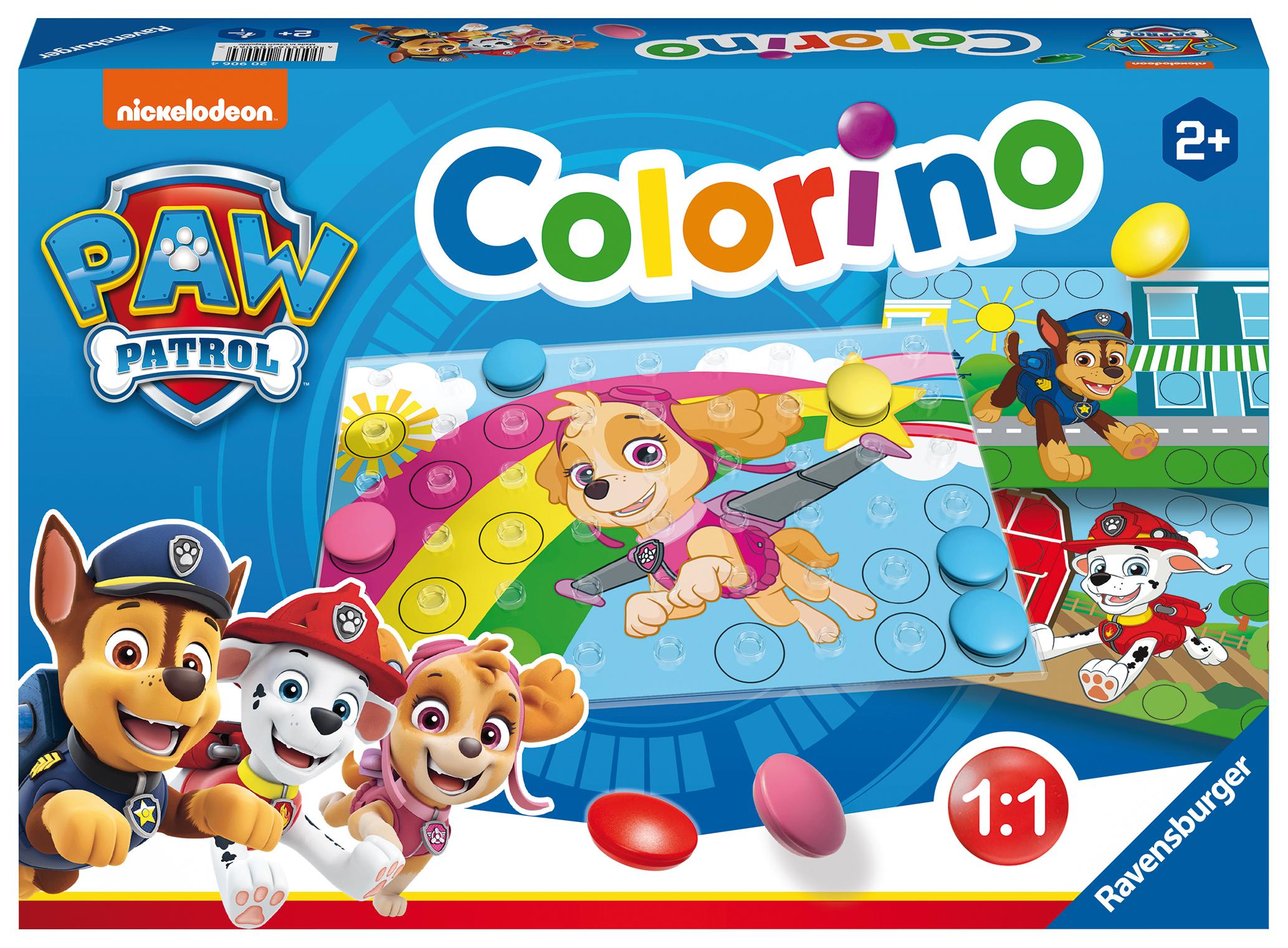 Vorderes Coverbild Ravensburger Kinderspiele - 20906 - Paw Patrol Colorino, Kinderspiel zum Farbenlernen, Mosaik Steckspiel, ab 2 Jahre