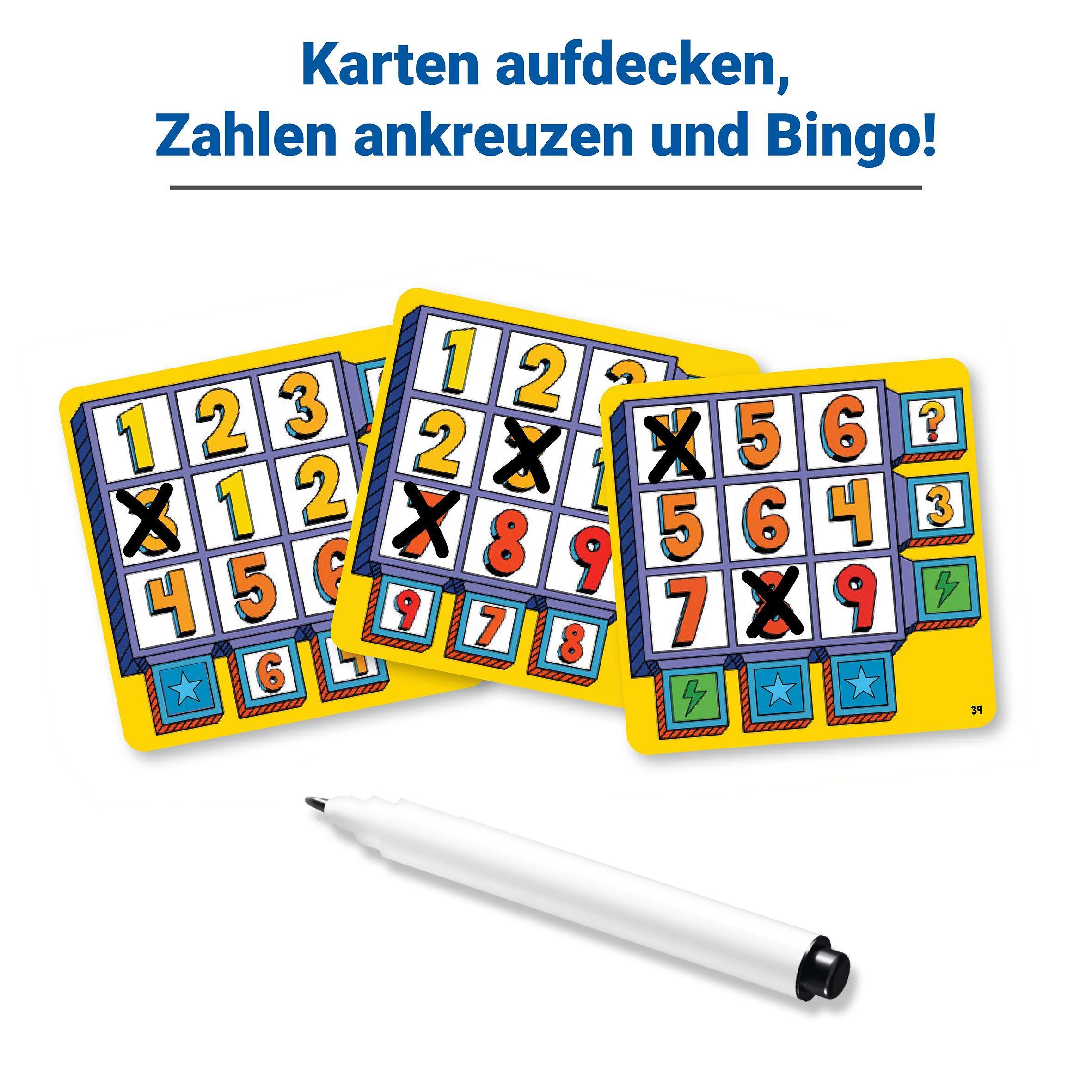 Beispielinhalt (Bild) Ravensburger 27367 - Super Mega Lucky Box - Schnelles Flip & Write Spiel für Erwachsene und Kinder ab 8 Jahren, für Spieleabende mit Freunden oder der Familie, für 1-6 Spieler