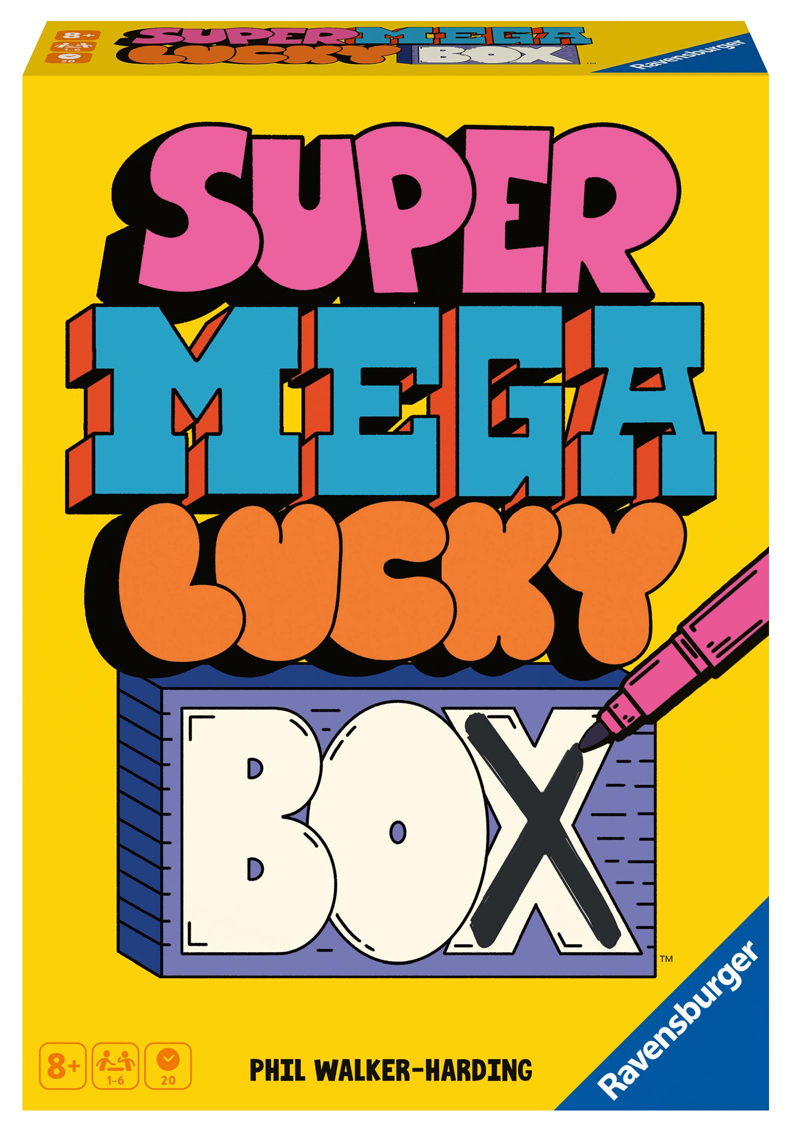 Vorderes Coverbild Ravensburger 27367 - Super Mega Lucky Box - Schnelles Flip & Write Spiel für Erwachsene und Kinder ab 8 Jahren, für Spieleabende mit Freunden oder der Familie, für 1-6 Spieler