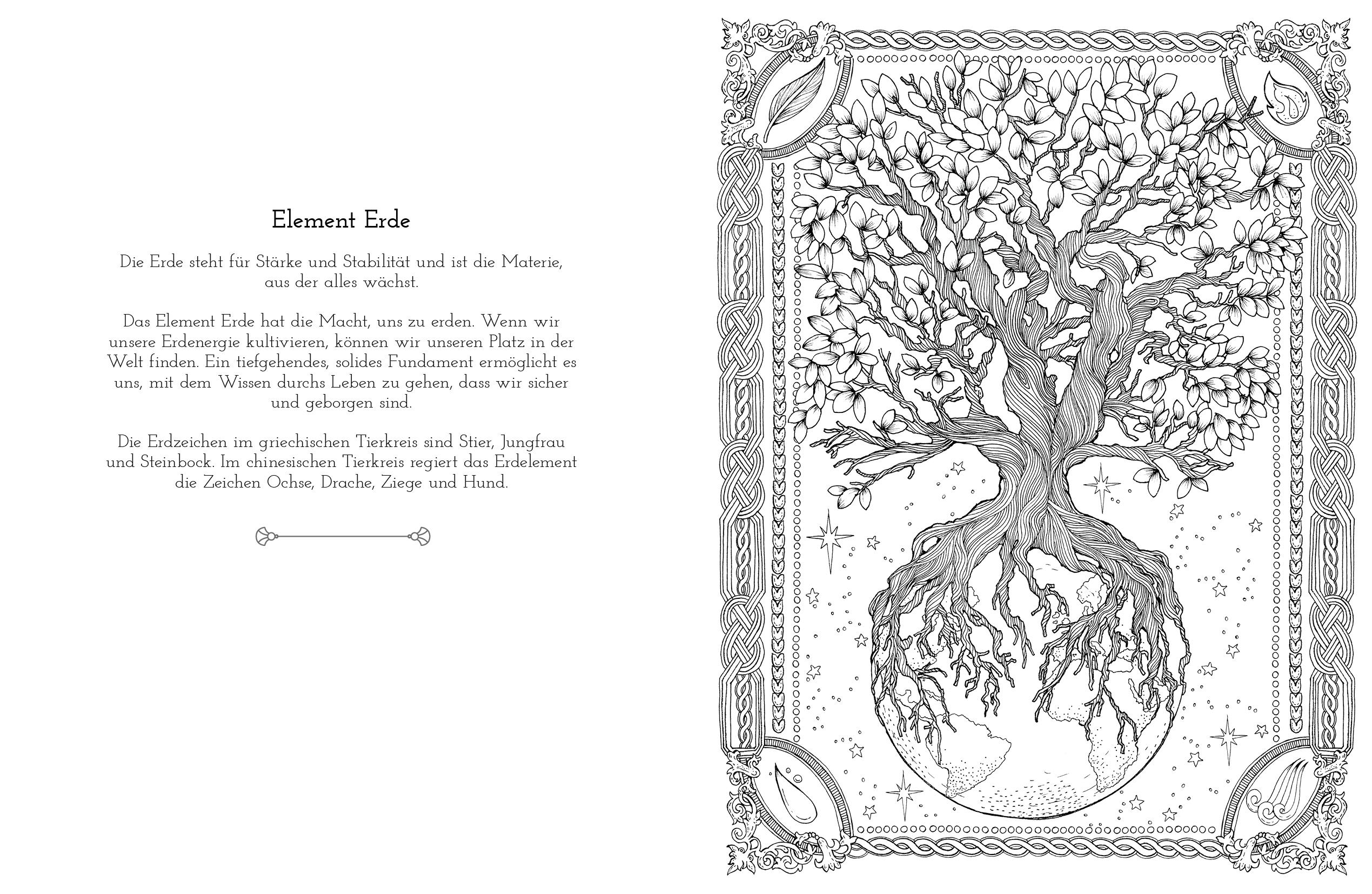 Beispielinhalt (Bild) Astrologie-Malbuch