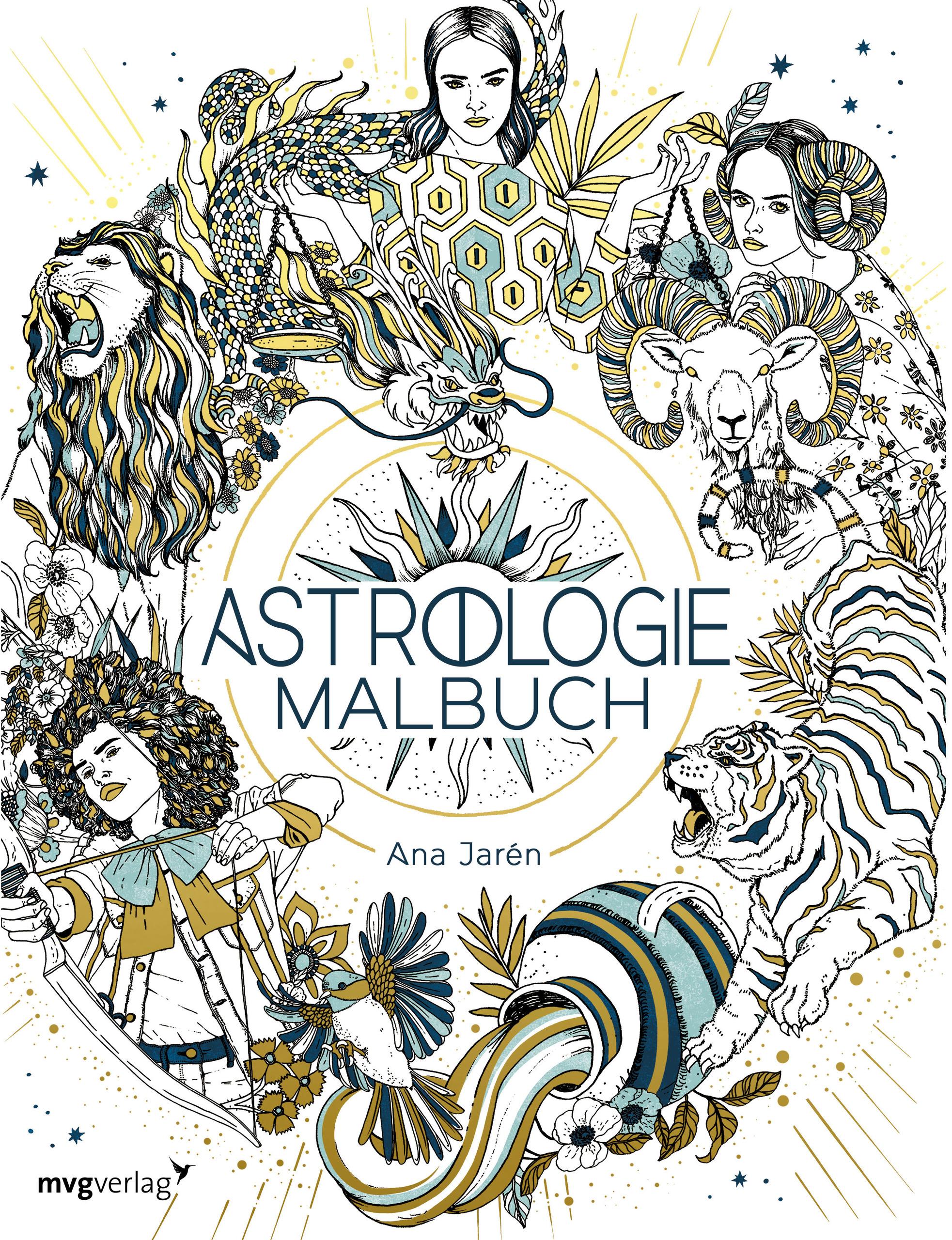 Vorderes Coverbild Astrologie-Malbuch