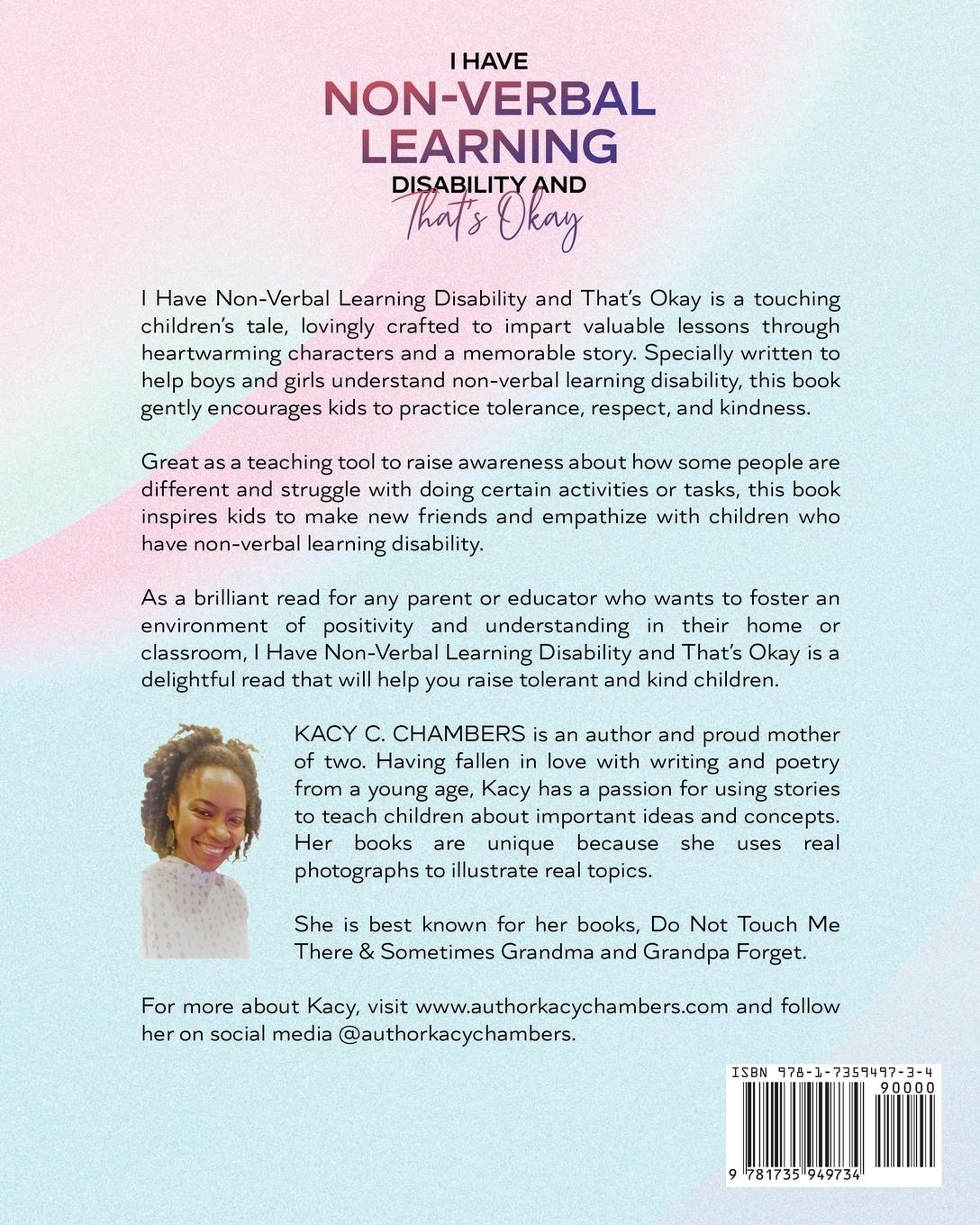 Rückseitencover I Have Non-Verbal Learning Disability and That's Okay