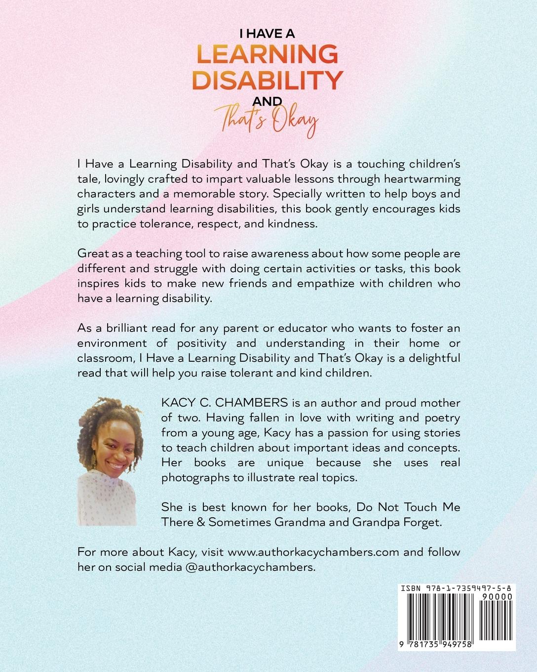 Rückseitencover I Have a Learning Disability and That's Okay