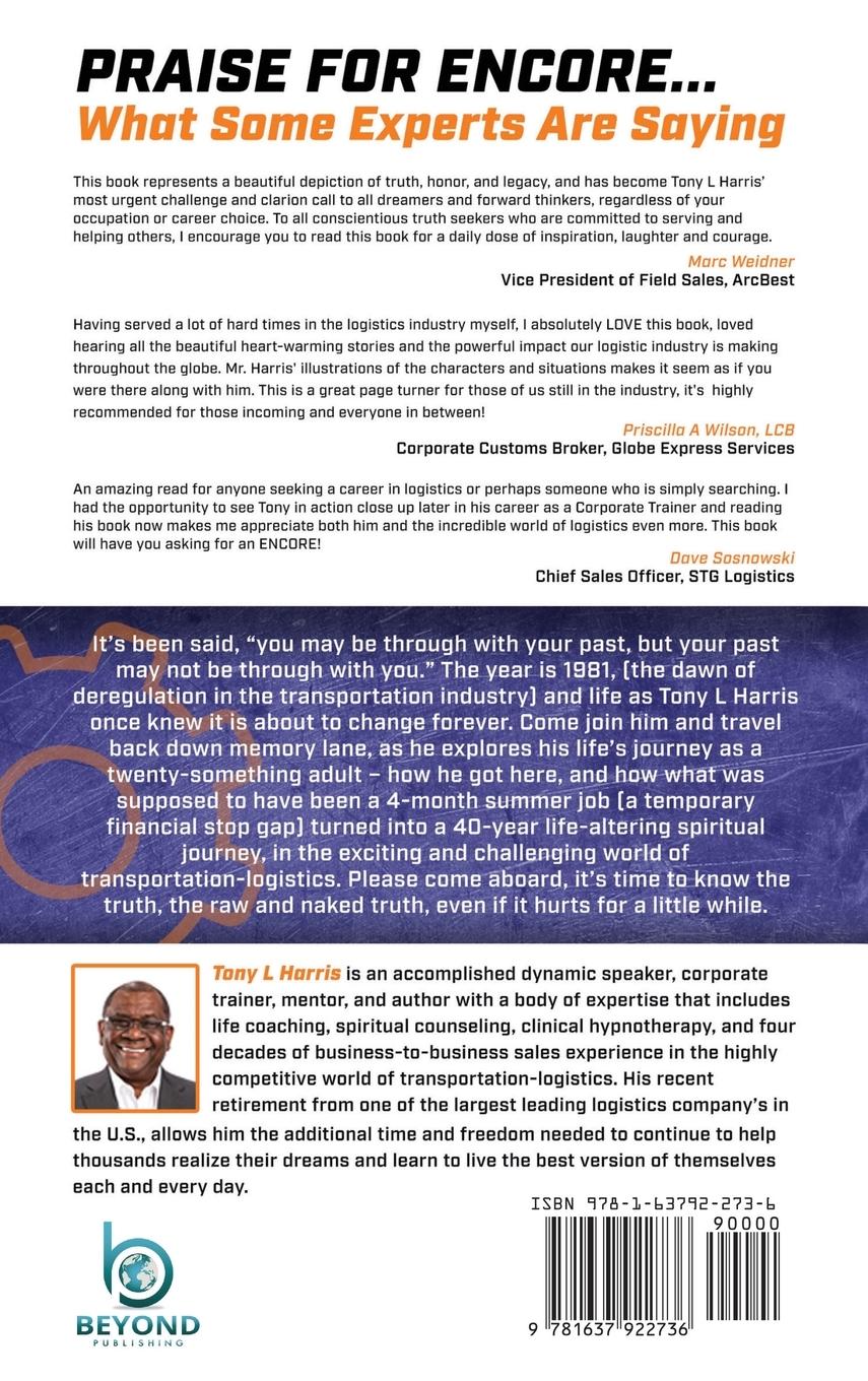 Rückseitencover ENCORE...How I Survived And Thrived In The Logistics Business