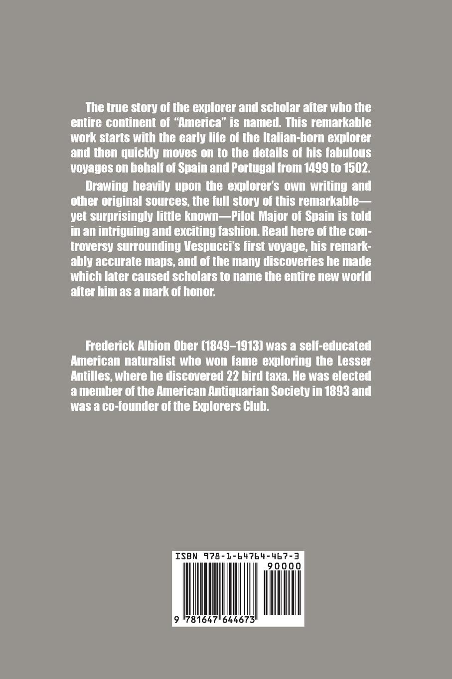 Rückseitencover Amerigo Vespucci