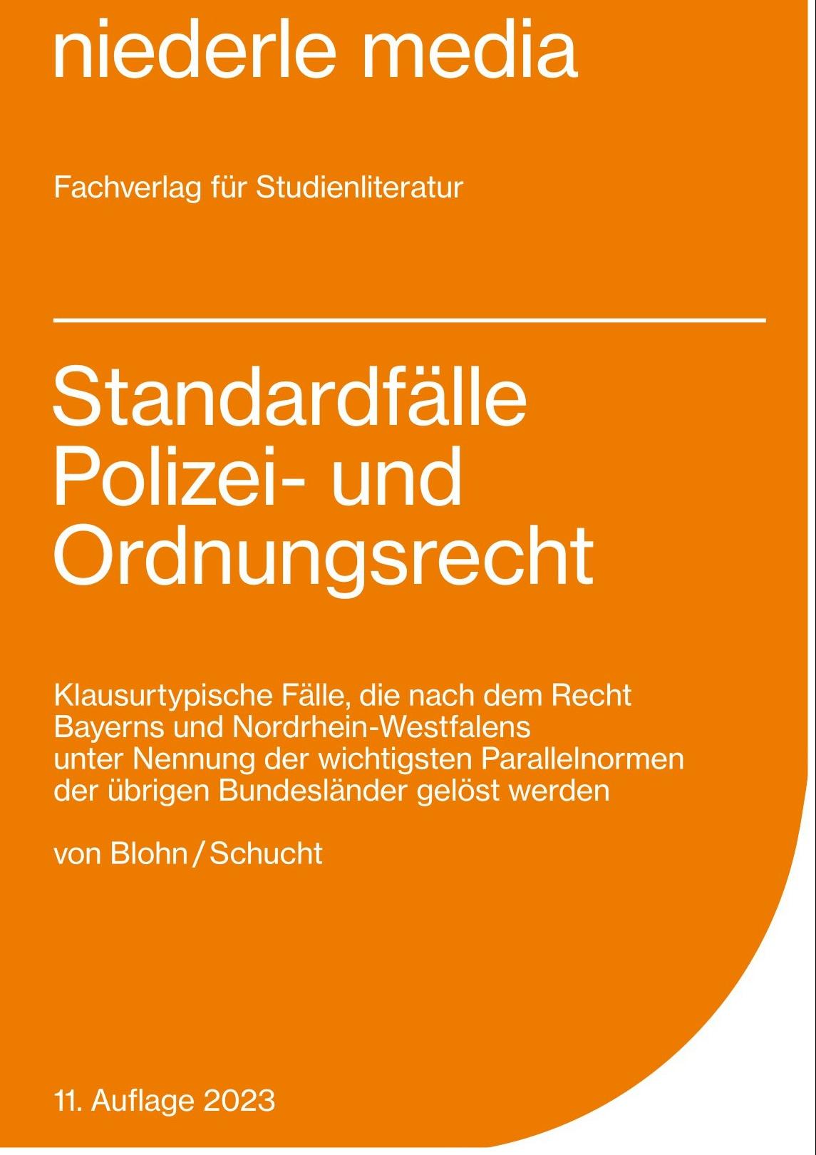 Vorderes Coverbild Standardfälle Polizei- und Ordnungsrecht