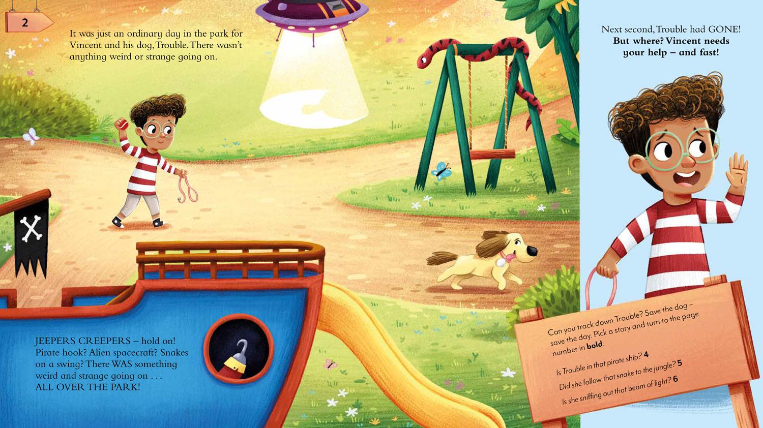 Beispielinhalt (Bild) Pick a Story: A Pirate Alien Jungle Adventure